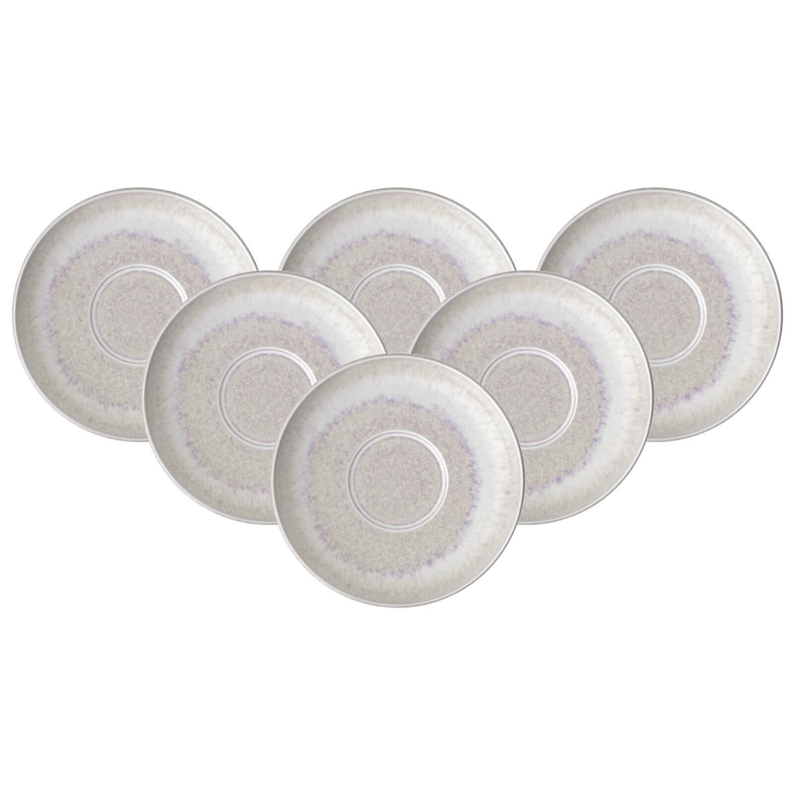 Kaffeeuntertassen Perlemor Sand ø 16,1 cm 6er Set