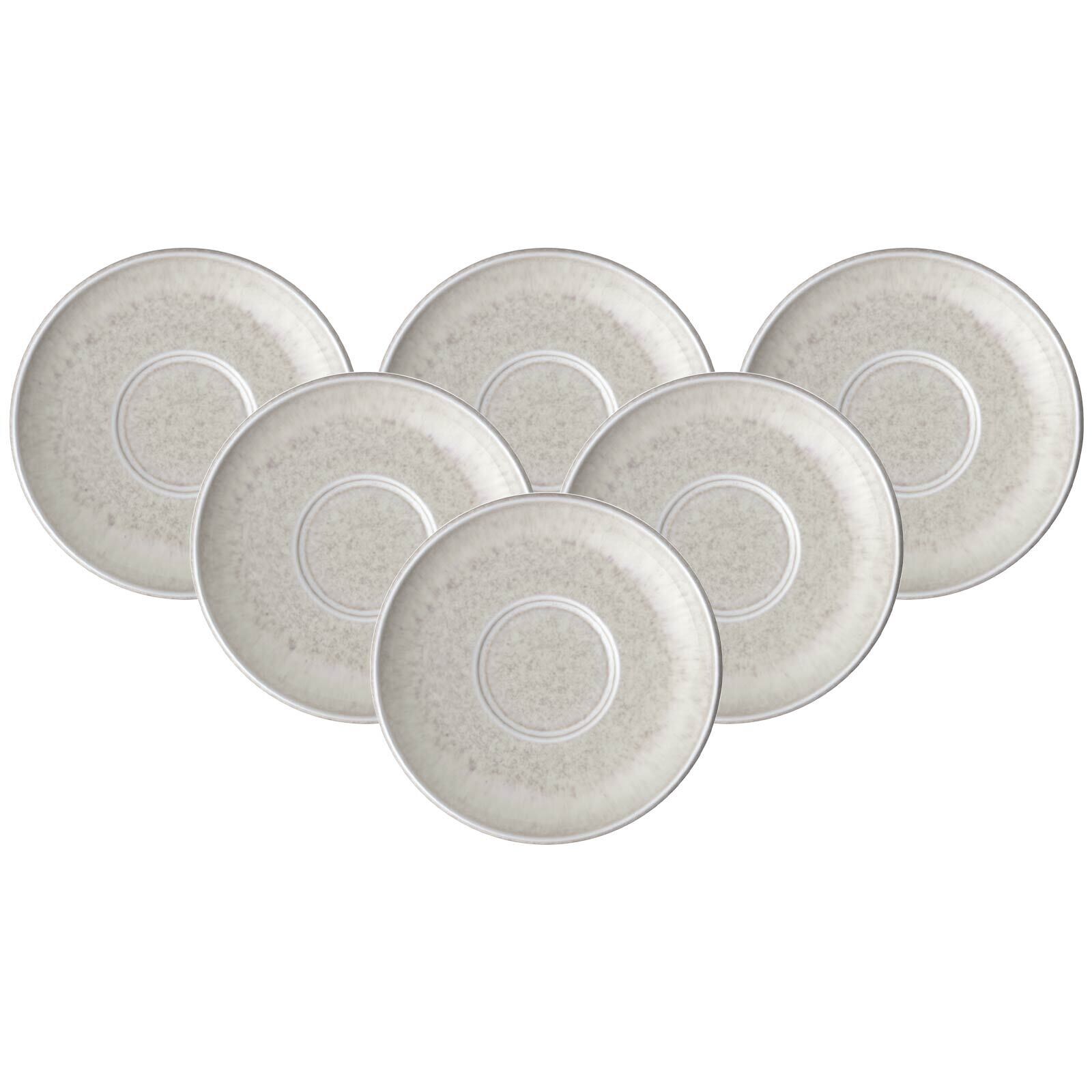 Espressountertassen Perlemor Sand ø 12 cm 6er Set