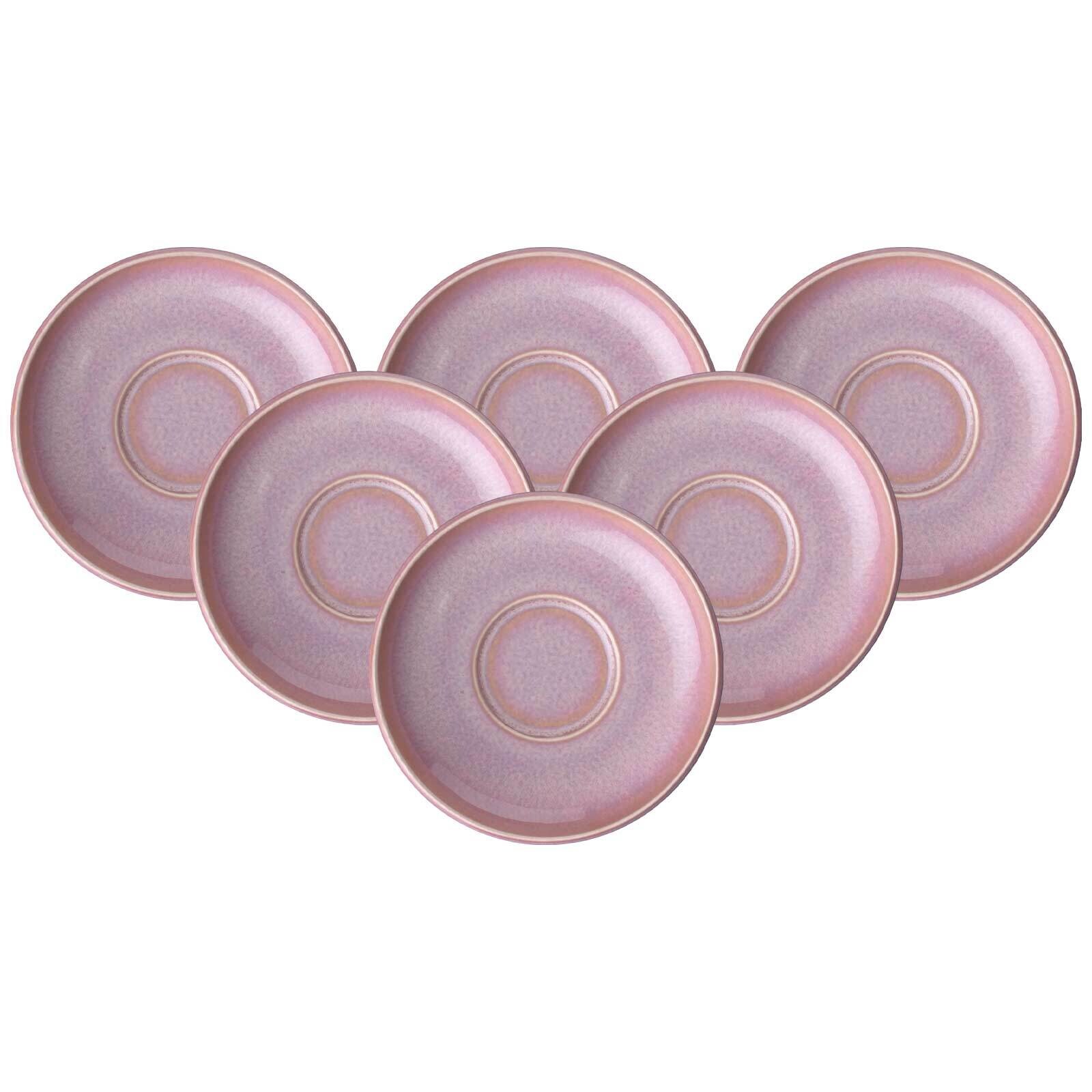 Espressountertassen Perlemor Coral ø 12 cm 6er Set