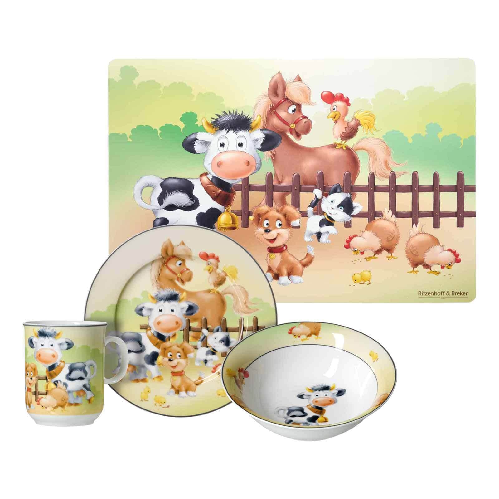 Ritzenhoff & Breker Kindergeschirr mit Platzset Hoftiere - Bild 1