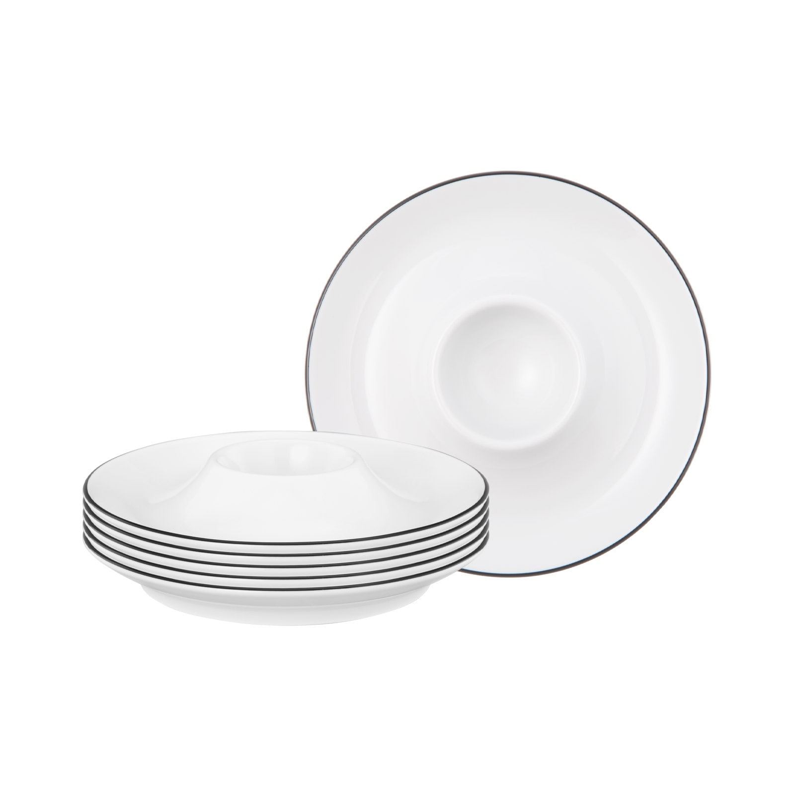 Seltmann Weiden Eierbecher Lido Black Line ø 12,5 cm 6er Set