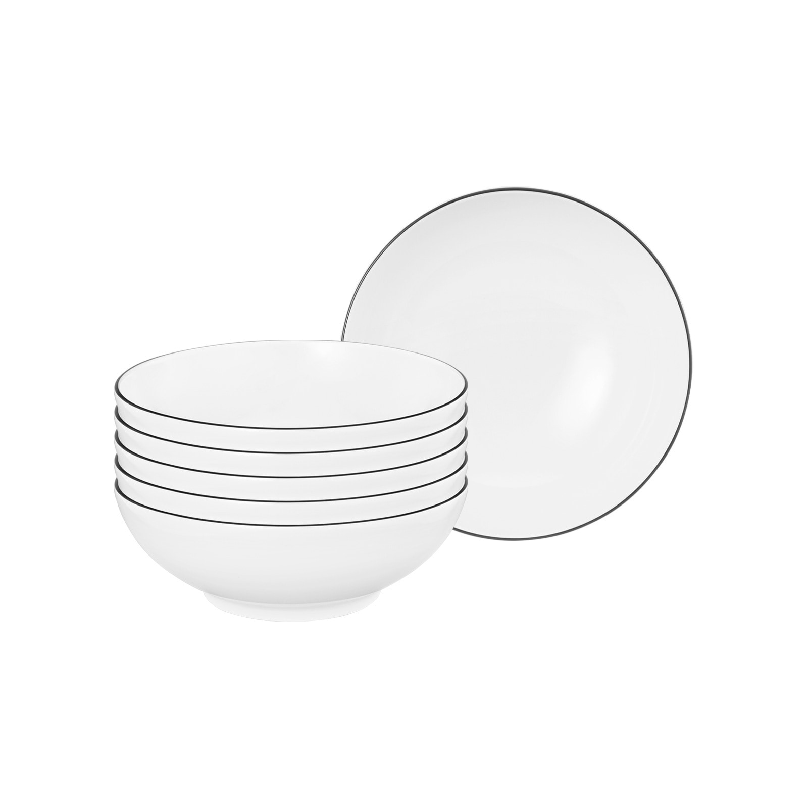 Seltmann Weiden Dessertschalen Lido Black Line ø 15 cm 6er Set