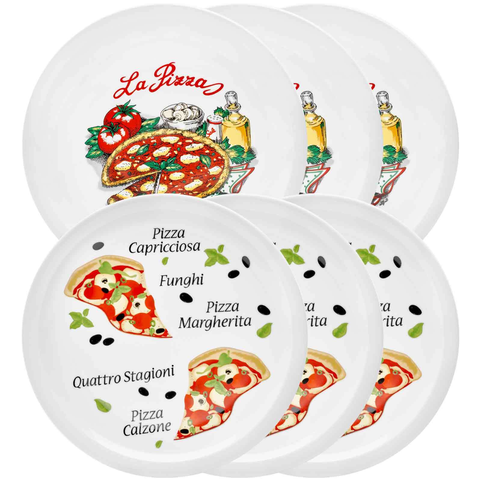 Van Well Pizzateller Napoli & Margherita &oslash; 30,5 cm 6er Set - Bild 1