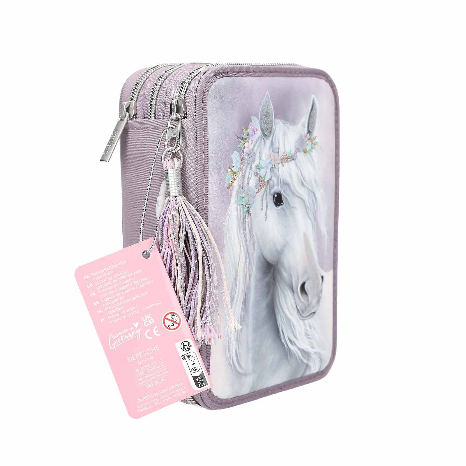 Depesche 3-Fach Federtasche Fantasy Horse Miss Melody 20 x 13 x 7,5 cm - Bild 1