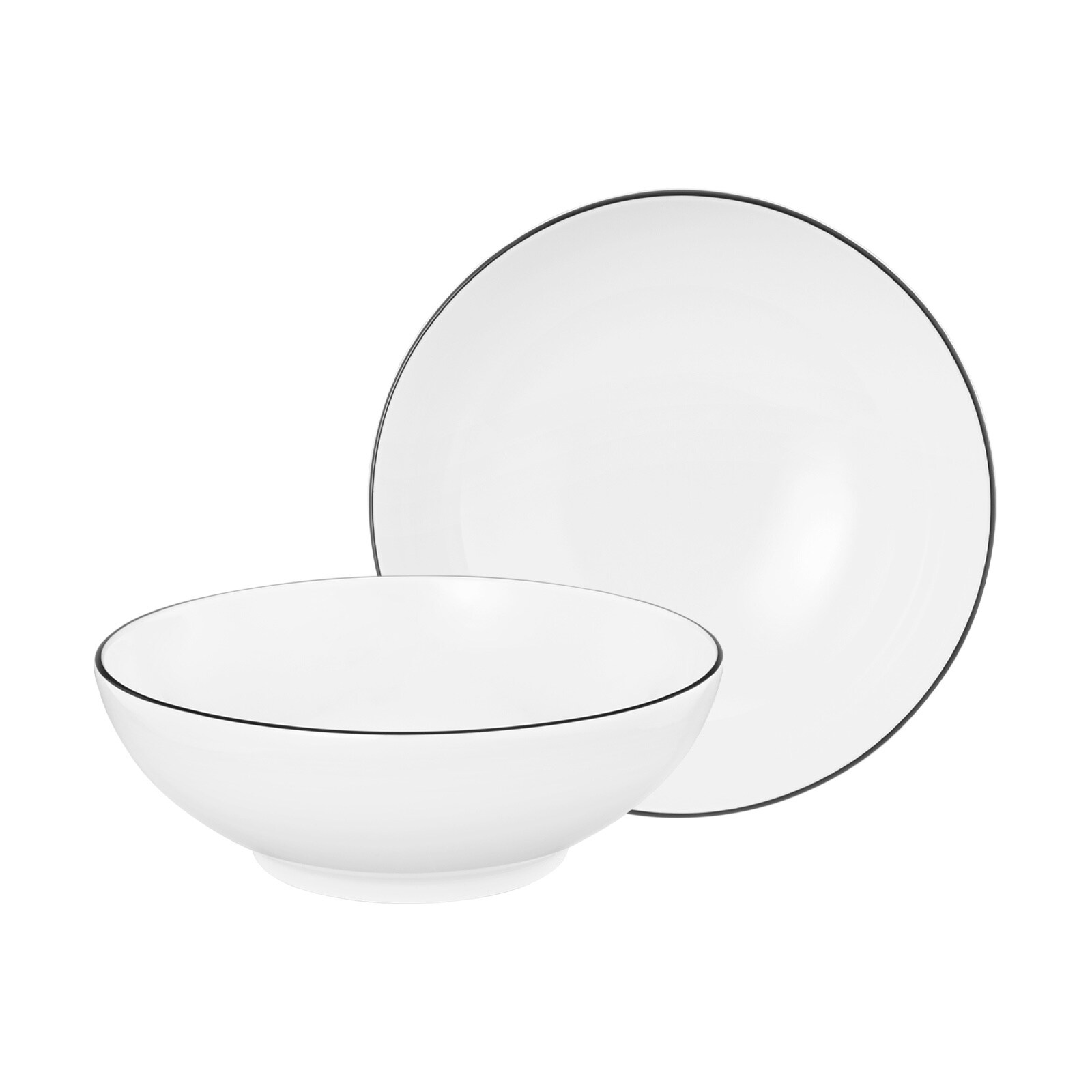 Seltmann Weiden Dessertschalen rund Lido Black Line &oslash; 15 cm 2er Set - Bild 1