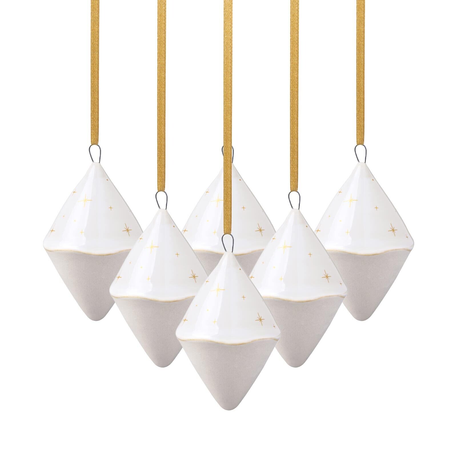 like. by Villeroy & Boch Ornamente Doppelkegel Winter Glow 6er Set