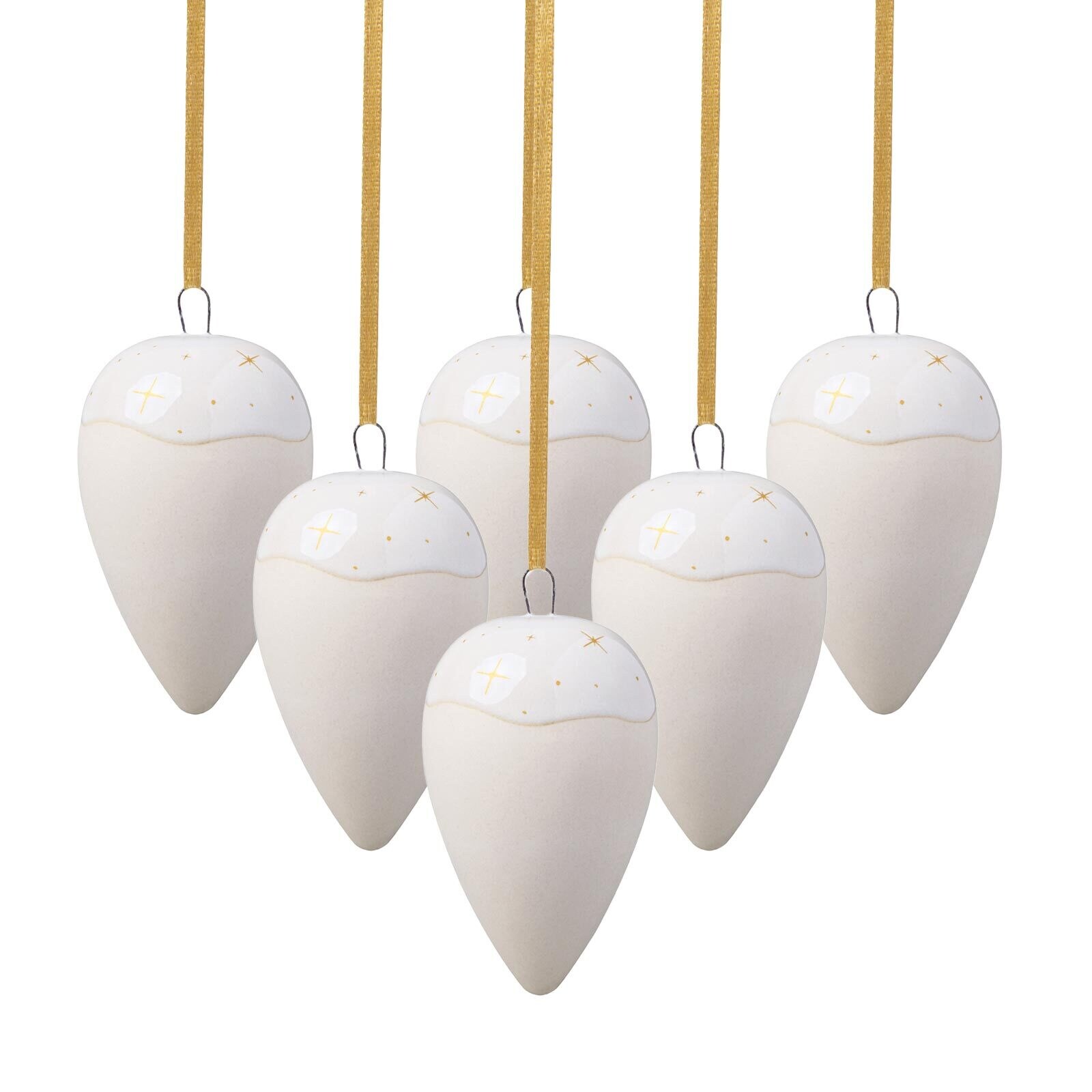 like. by Villeroy & Boch Ornamente Tropfen Winter Glow 6er Set