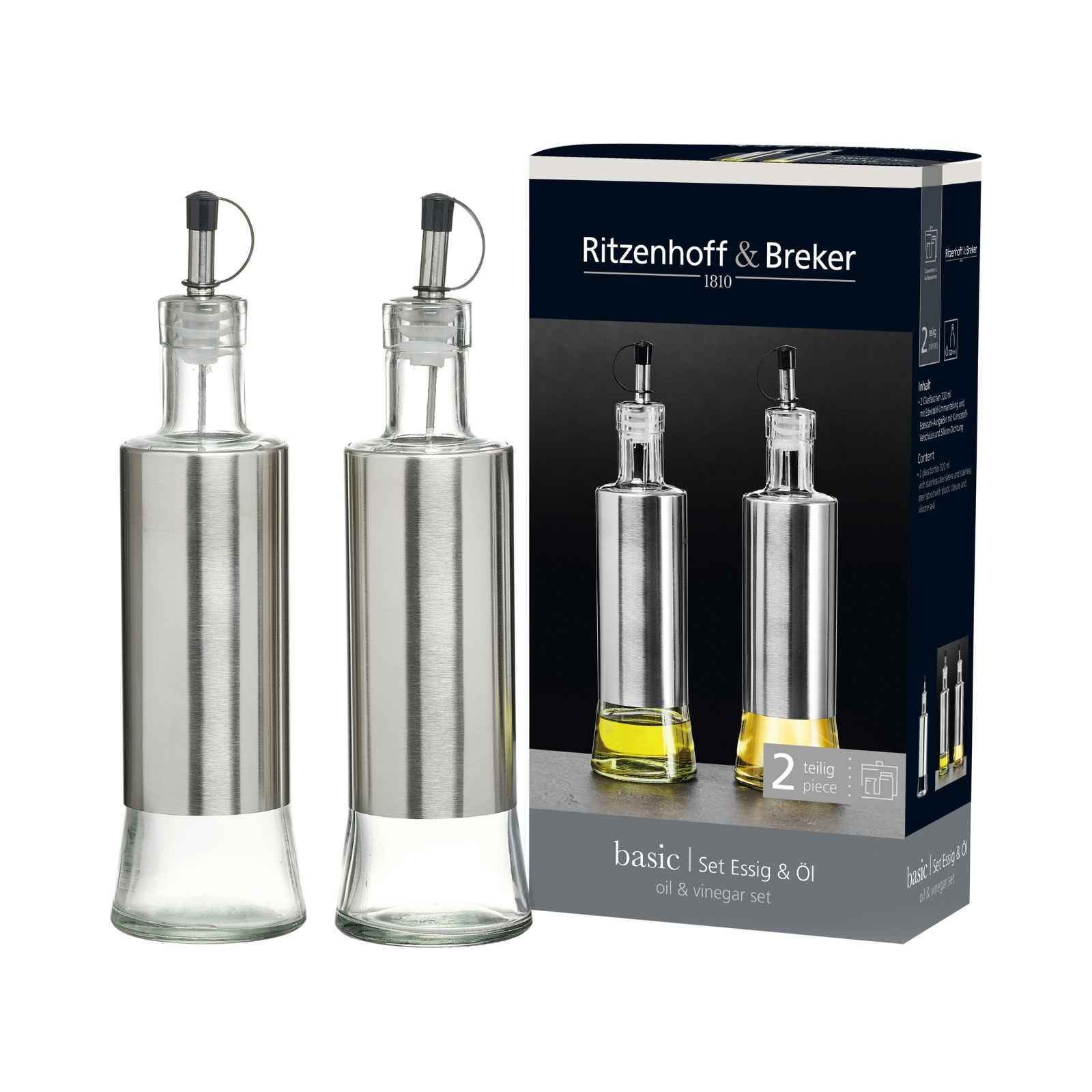 Ritzenhoff & Breker Essig & &Ouml;l Flasche Basic 320 ml 2er Set - Bild 1