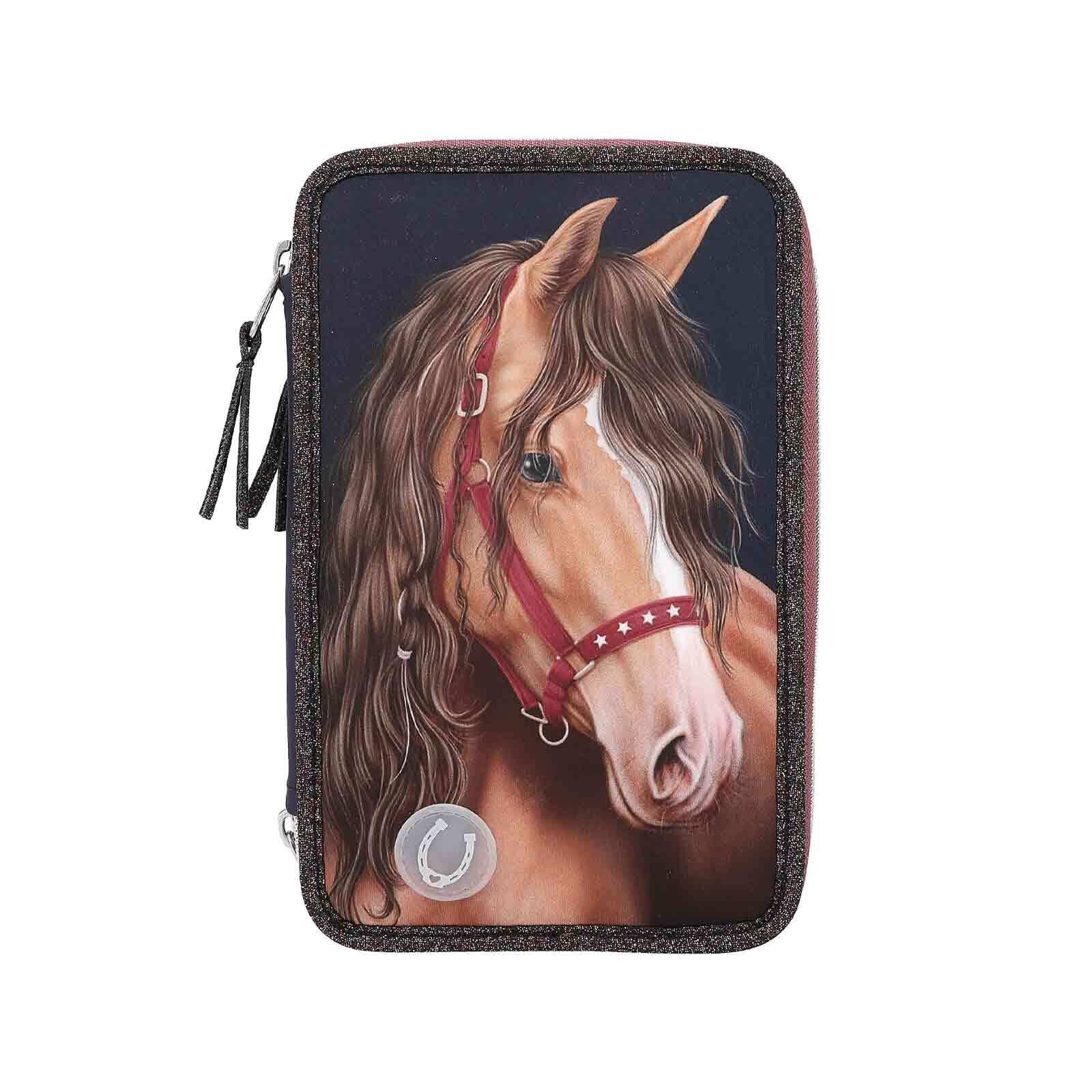 Depesche 3-Fach Federtasche Fantasy Horse Miss Melody 20 x 13 x 7,5 cm - Bild 1