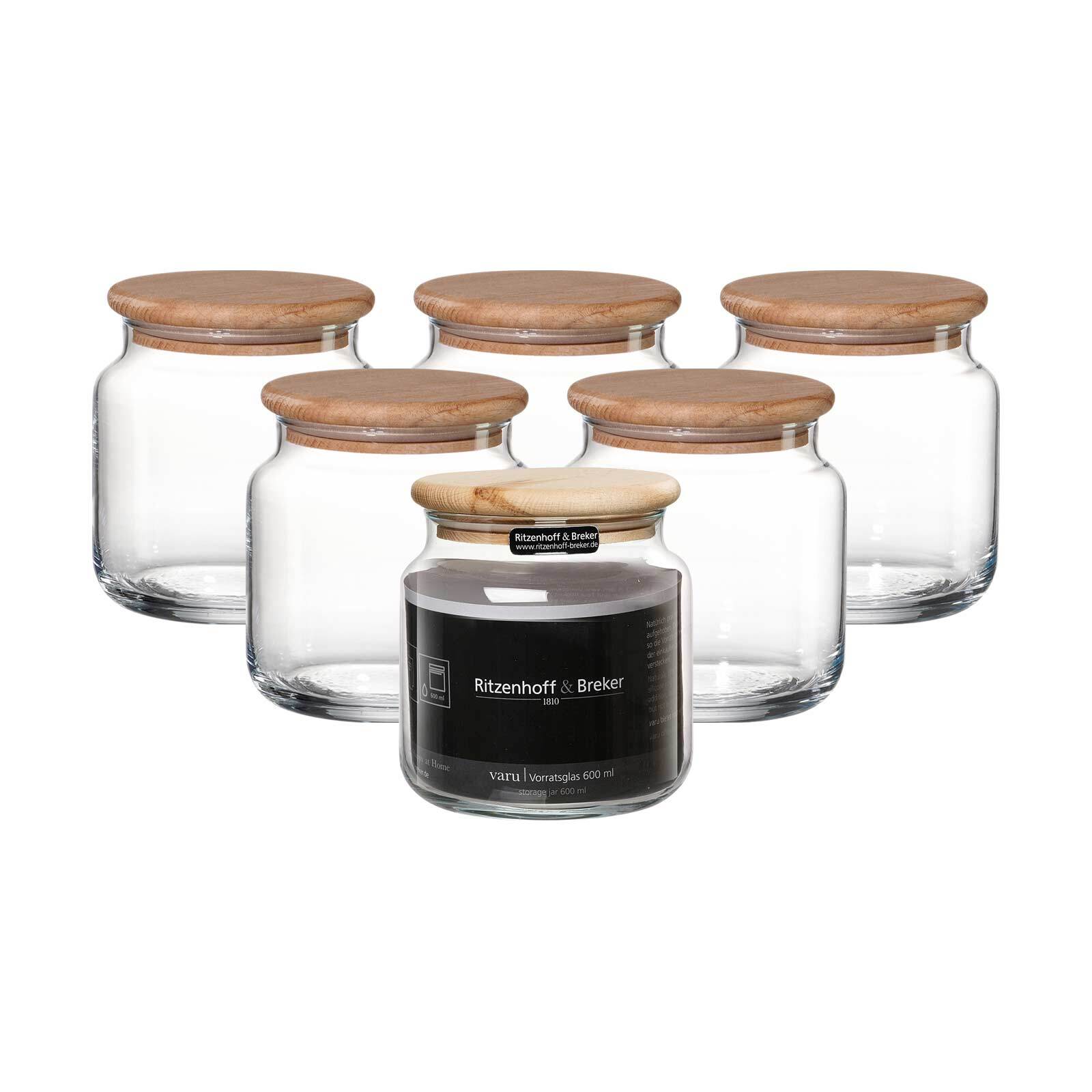 Ritzenhoff & Breker Vorratsgl&auml;ser Varu 600 ml 6er Set - Bild 1