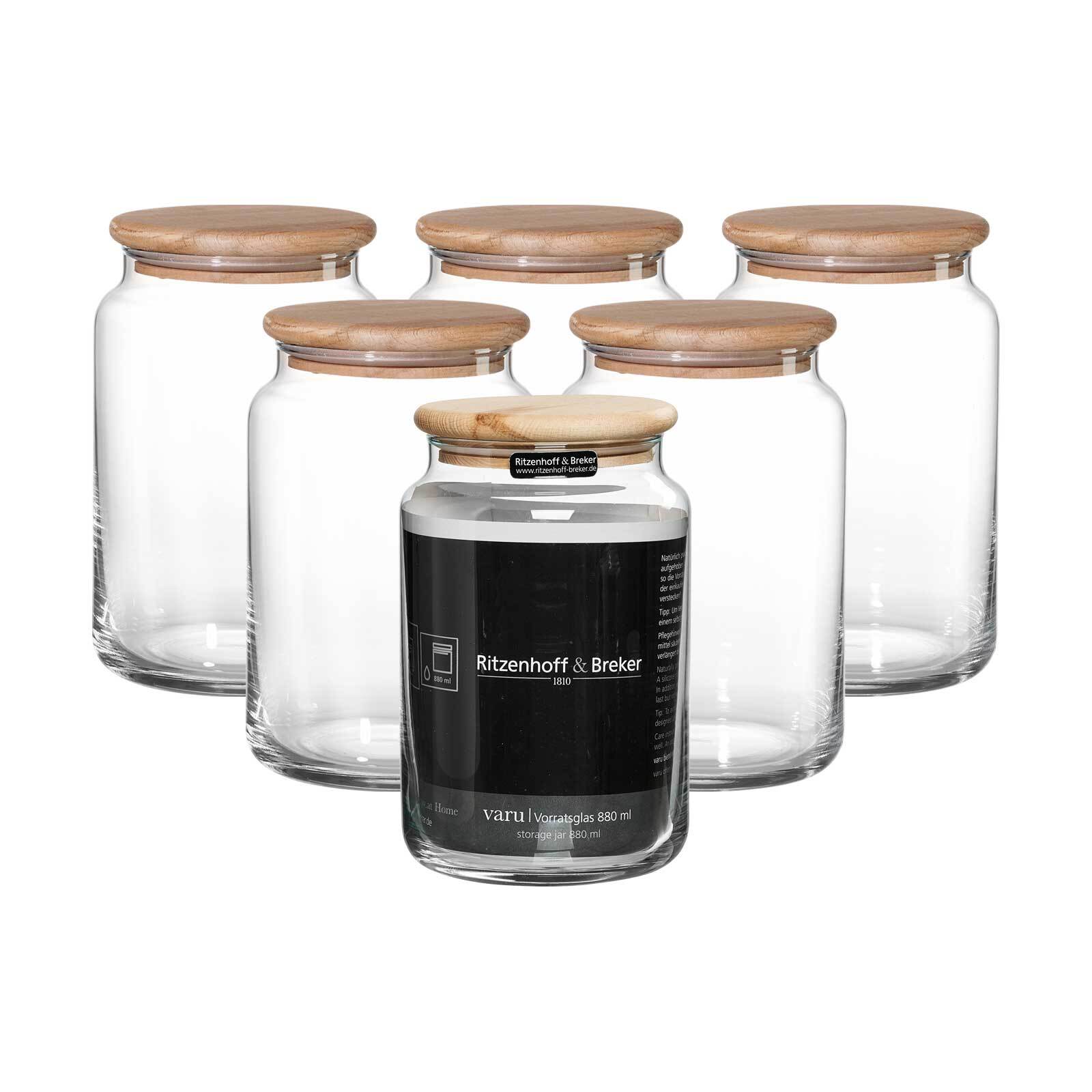 Ritzenhoff & Breker Vorratsgl&auml;ser Varu 880 ml 6er Set - Bild 1