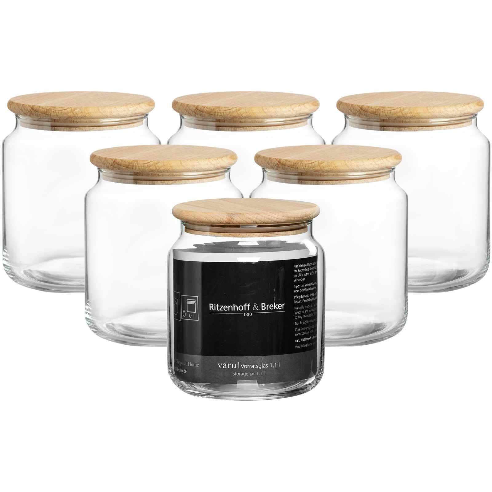 Ritzenhoff & Breker Vorratsgl&auml;ser Varu 1,1 l 6er Set - Bild 1