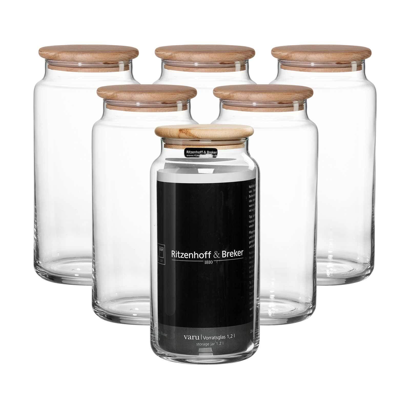 Ritzenhoff & Breker Vorratsgl&auml;ser Varu 1,2 l 6er Set - Bild 1