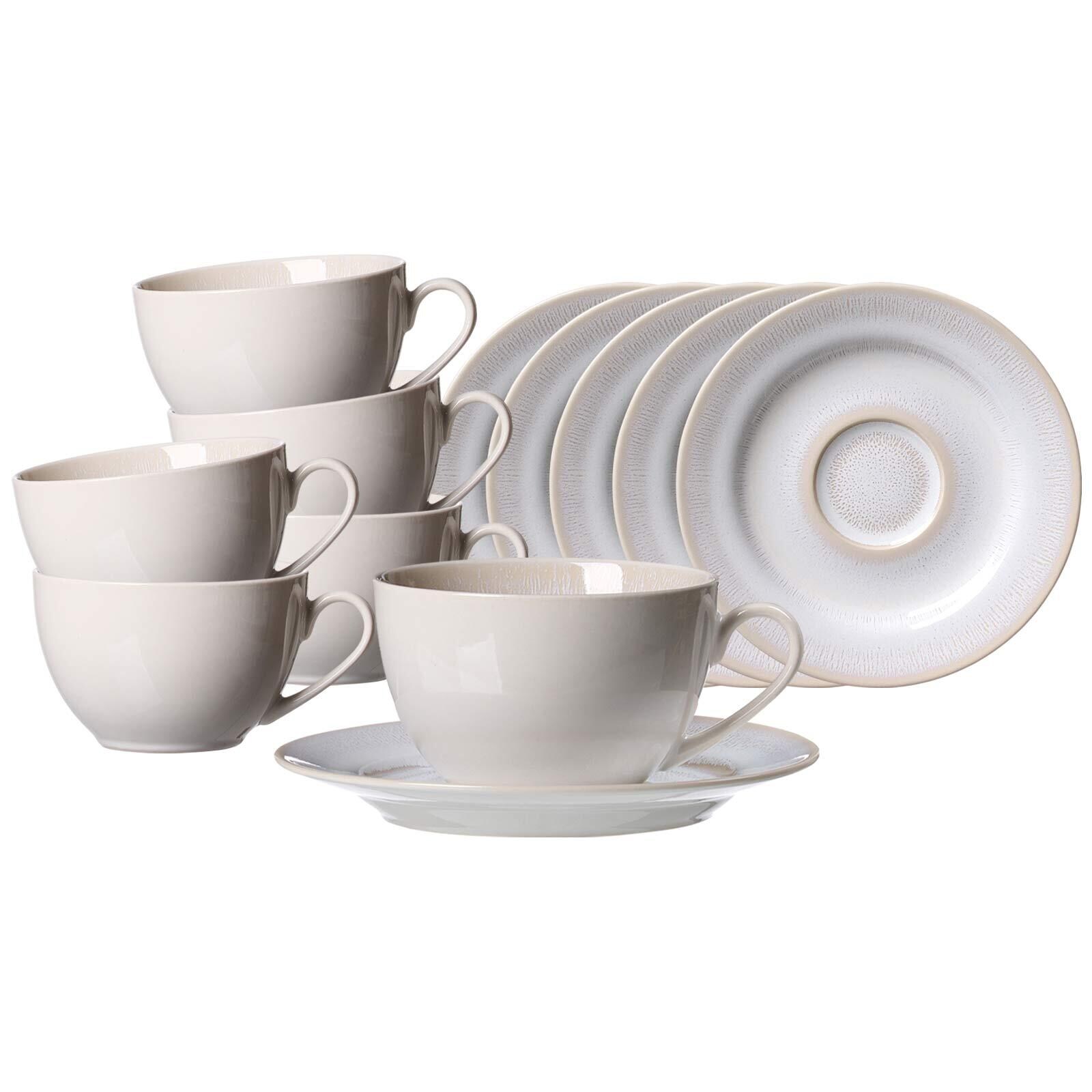 Ritzenhoff & Breker Kaffeetassen mit Untertassen Laredo 220 ml 6er Set