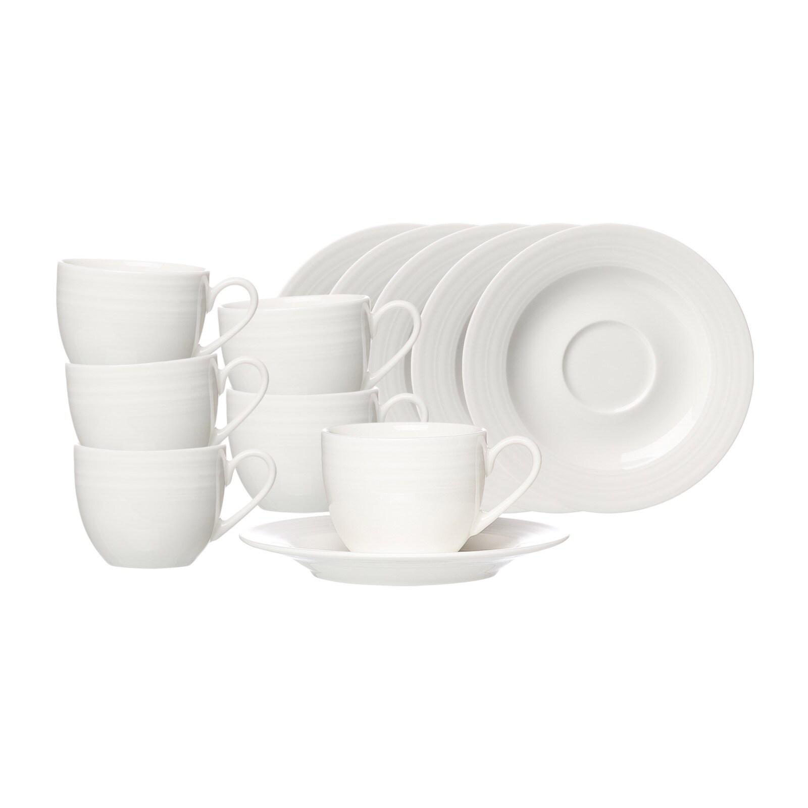 Ritzenhoff & Breker Espressotassen mit Untetassen Levi 90 ml 6er Set