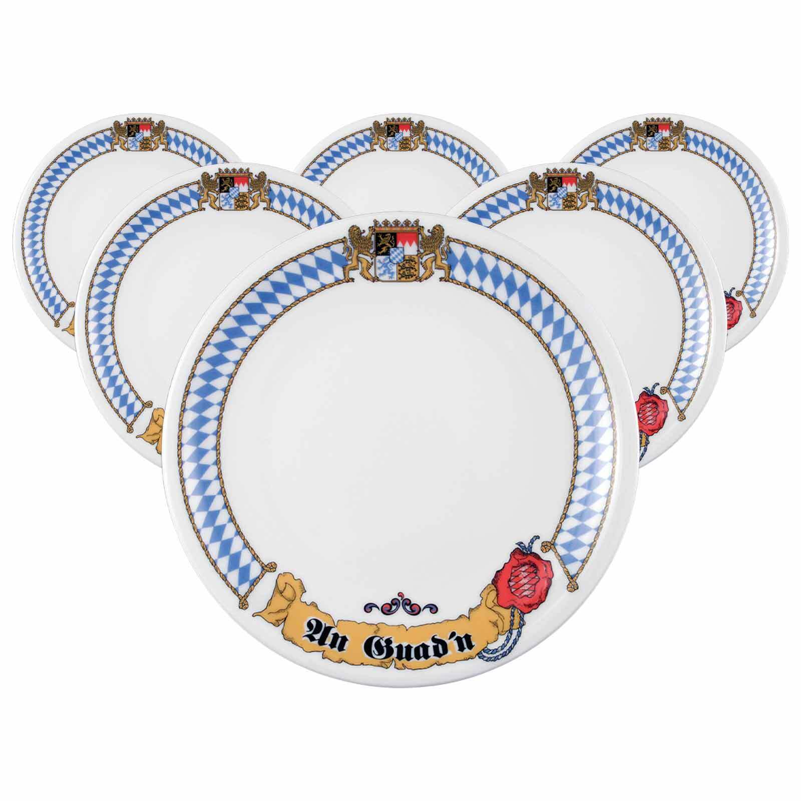 Seltmann Weiden Fr&uuml;hst&uuml;cksteller Compact Bayern &oslash; 19 cm 6er Set - Bild 1