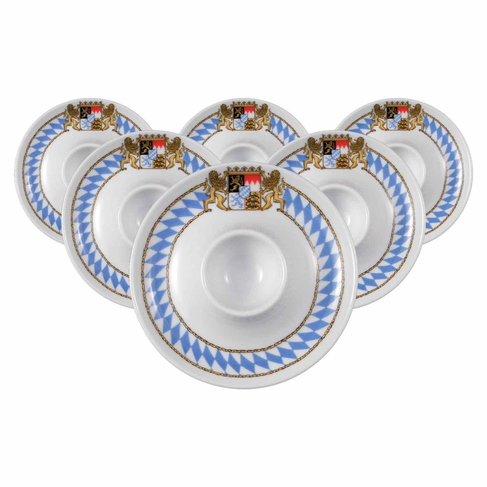 Seltmann Weiden Eierbecher mit Ablage Compact Bayern &oslash; 12,5 cm 6er Set - Bild 1