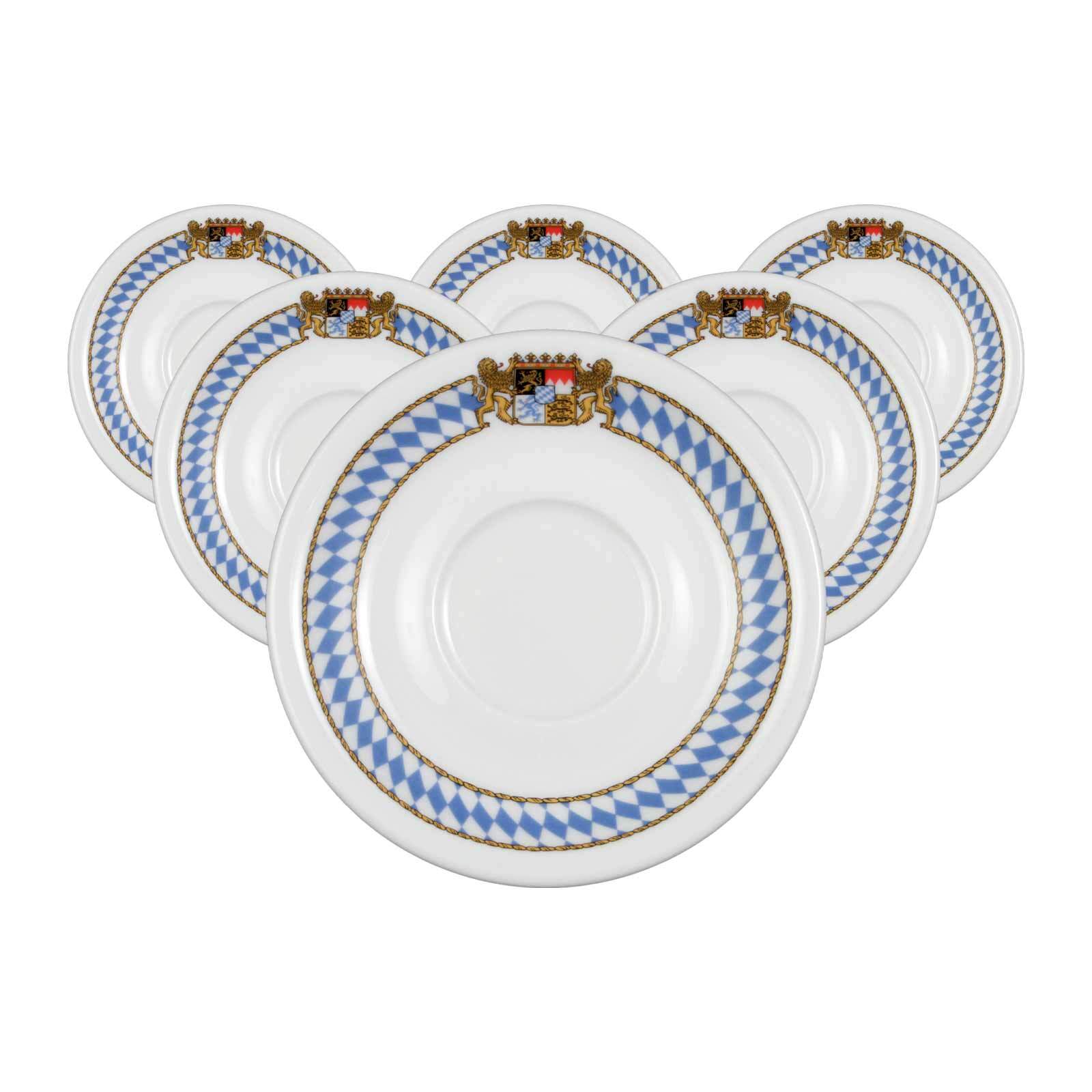 Seltmann Weiden Kaffeeuntertassen Compact Bayern &oslash; 14,7 cm 6er Set - Bild 1