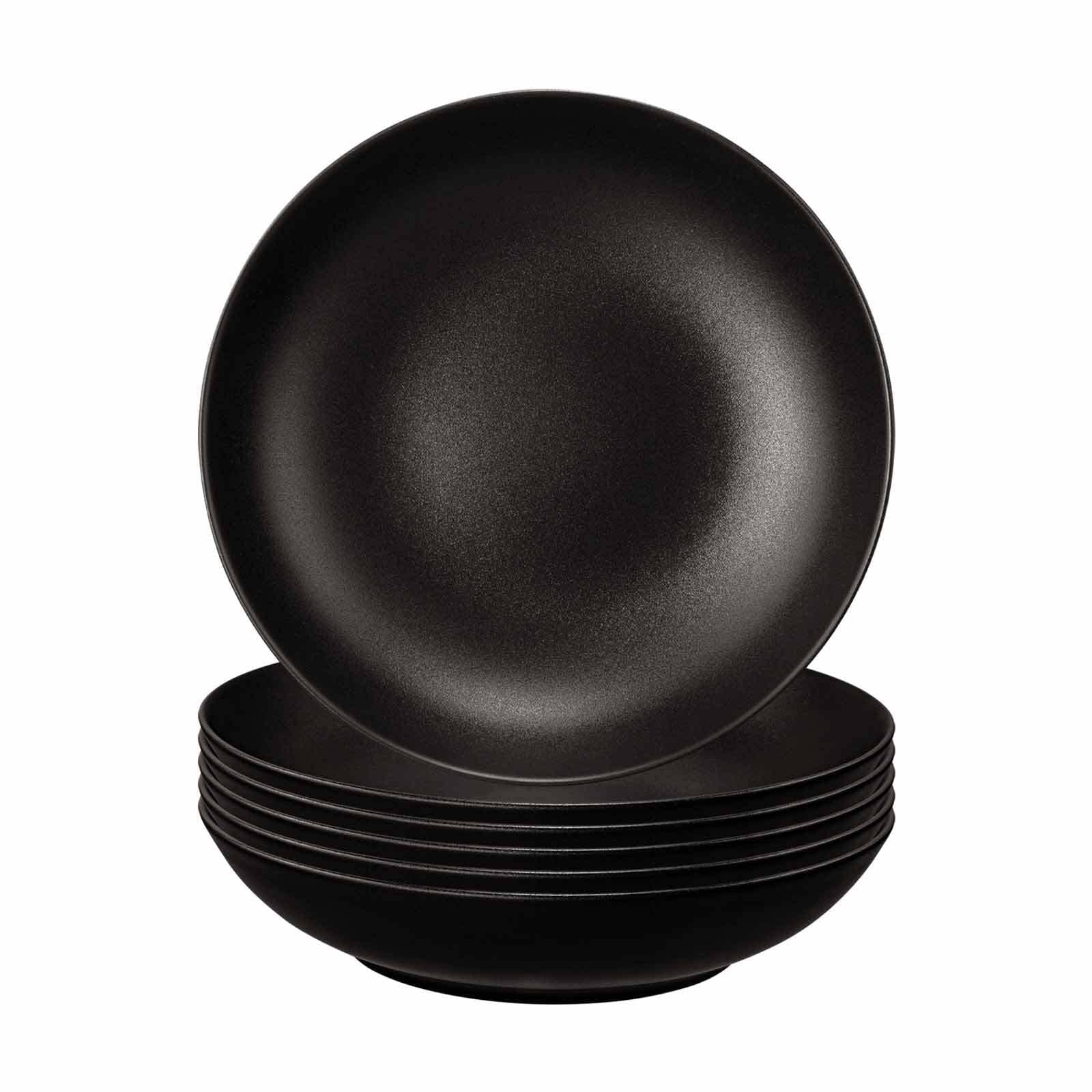 Seltmann Weiden Suppenteller Liberty Velvet Black ø 21,2 cm 6er Set