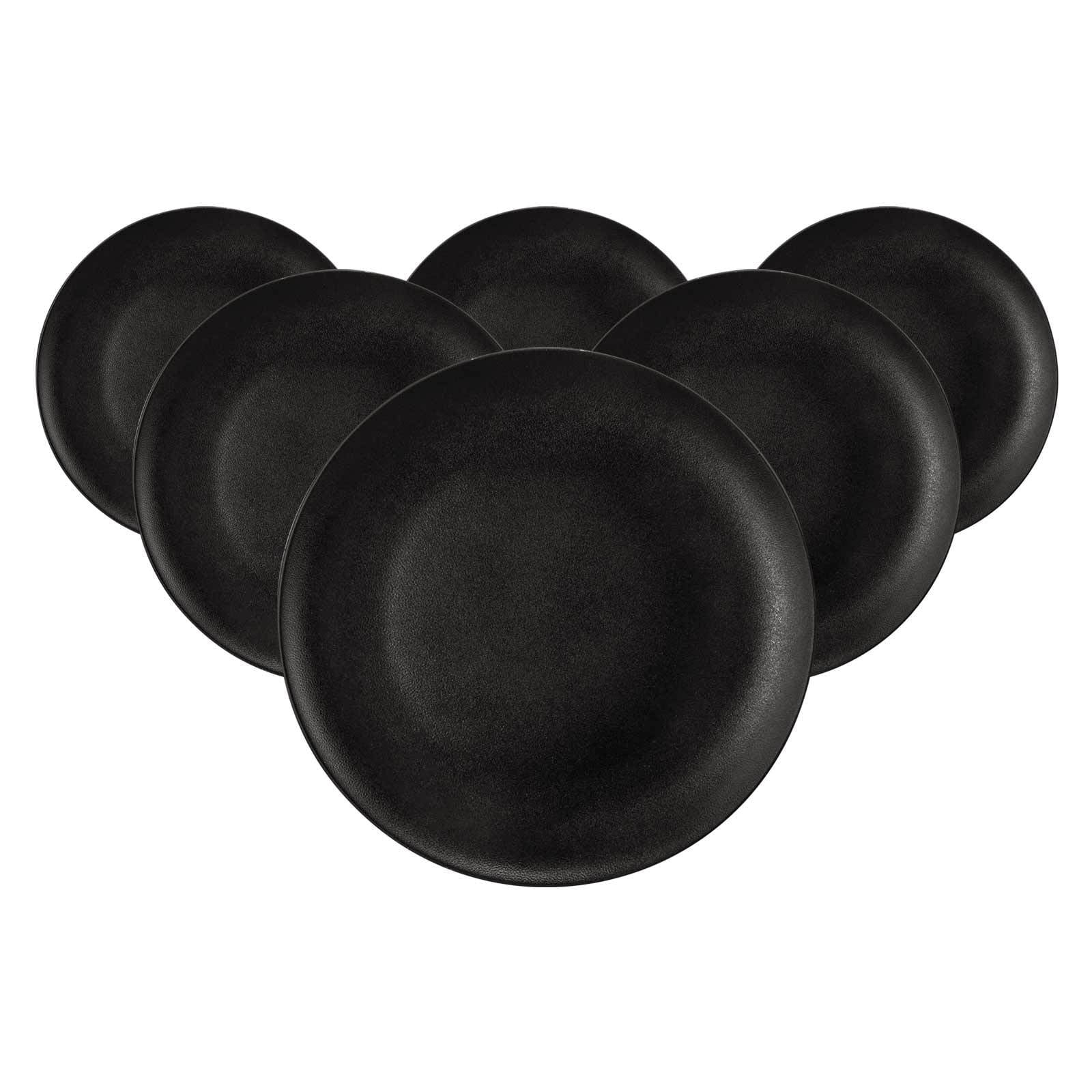 Seltmann Weiden Fr&uuml;hst&uuml;cksteller Liberty Velvet Black &oslash; 22,7 cm 6er Set - Bild 1