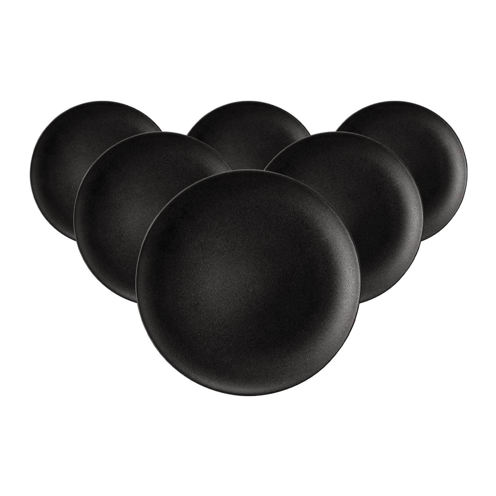 Seltmann Weiden Brotteller Liberty Velvet Black ø 17,7 cm 6er Set