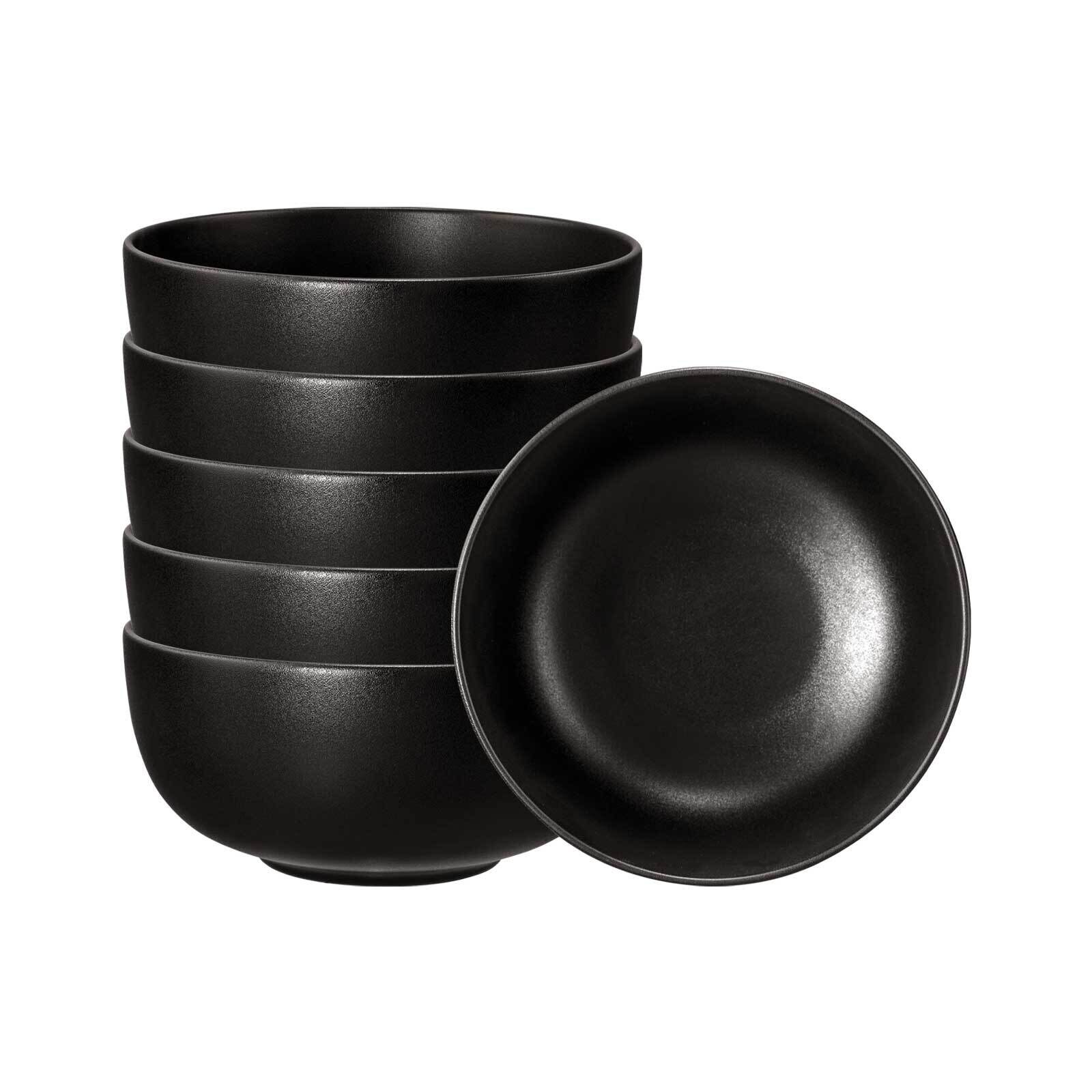 Seltmann Weiden Müslischalen Liberty Velvet Black ø 15 cm 6er Set