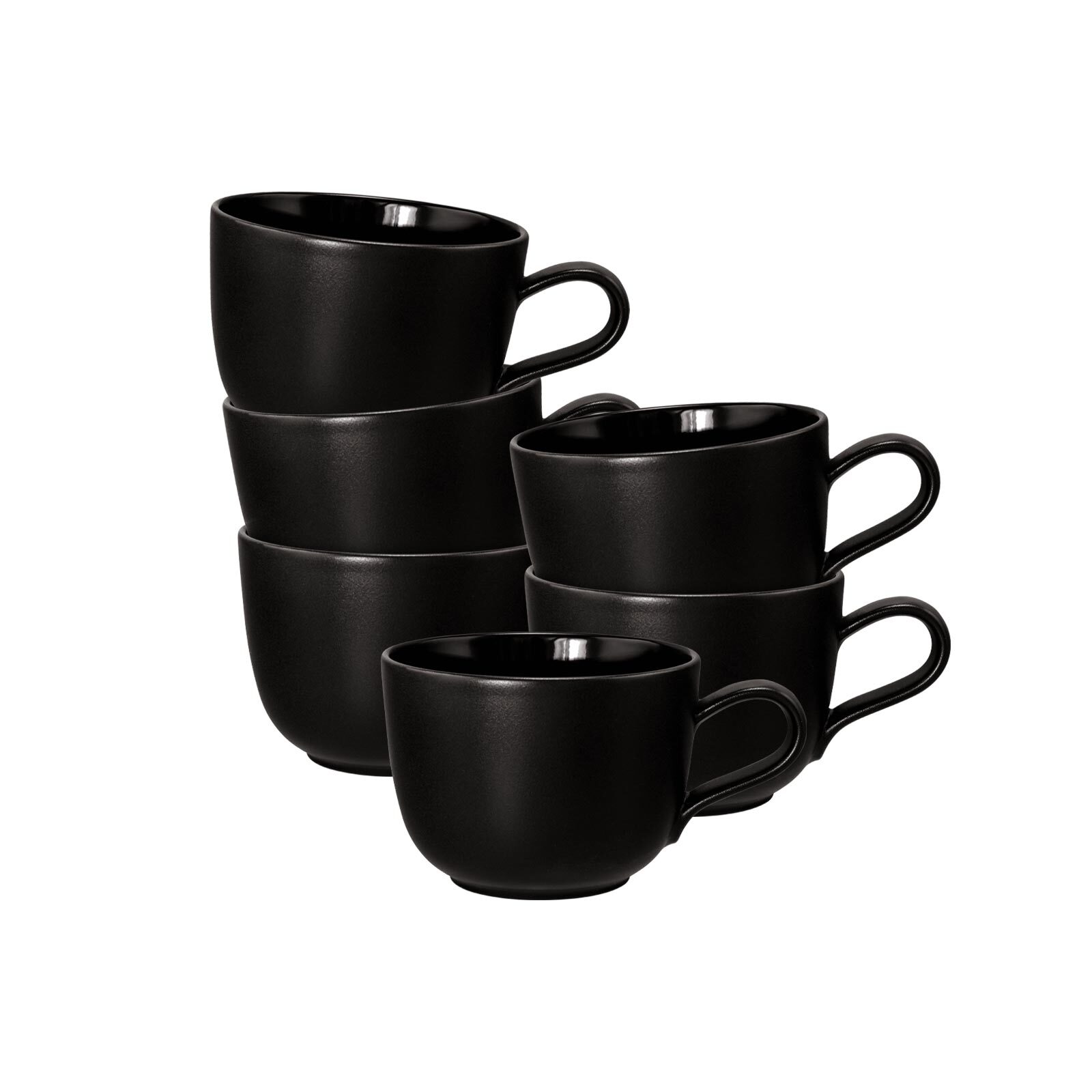 Seltmann Weiden Kaffeetassen Liberty Velvet Black 260 ml 6er Set - Bild 1