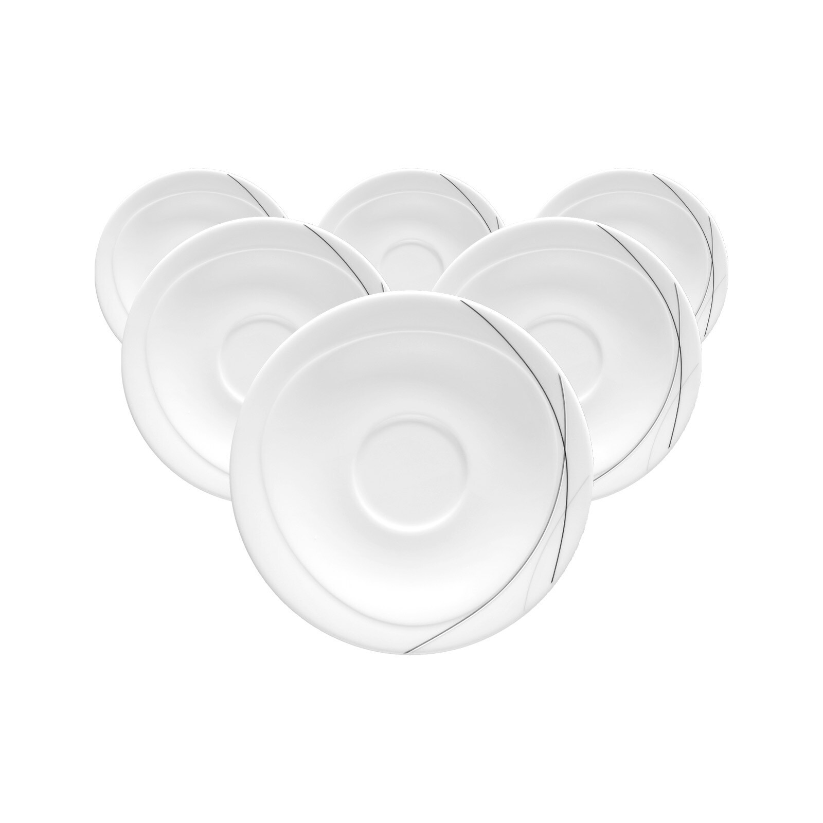 Seltmann Weiden Fr&uuml;hst&uuml;cksuntertassen Trio Highline &oslash; 17,5 cm 6er Set - Bild 1