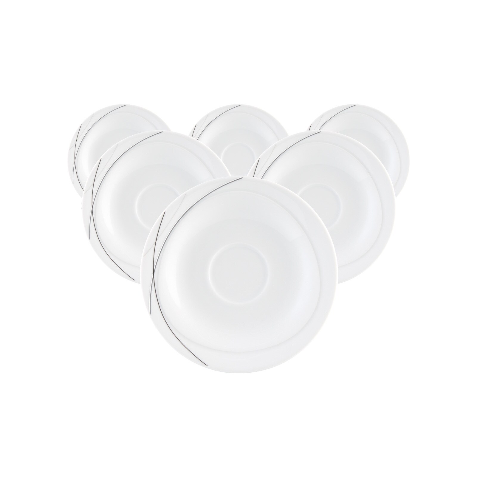 Seltmann Weiden Kombi-Untertassen Trio Highline &oslash; 16 cm 6er Set - Bild 1