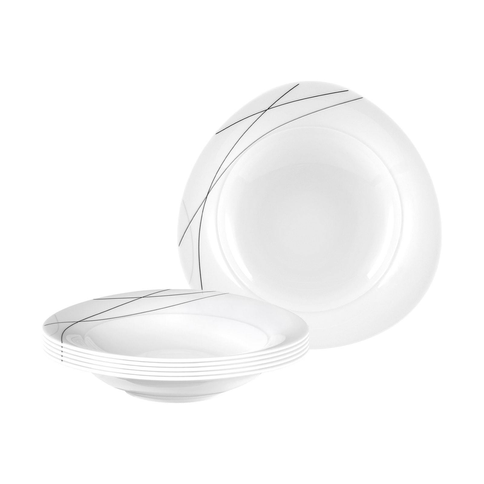 Seltmann Weiden Suppenteller Trio Highline &oslash; 23,6 cm 6er Set - Bild 1