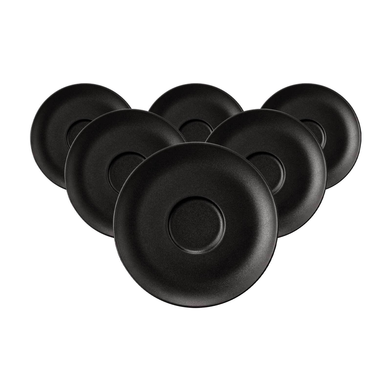 Seltmann Weiden Kombiuntertassen Liberty Velvet Black &oslash; 16,1 cm 6er Set - Bild 1
