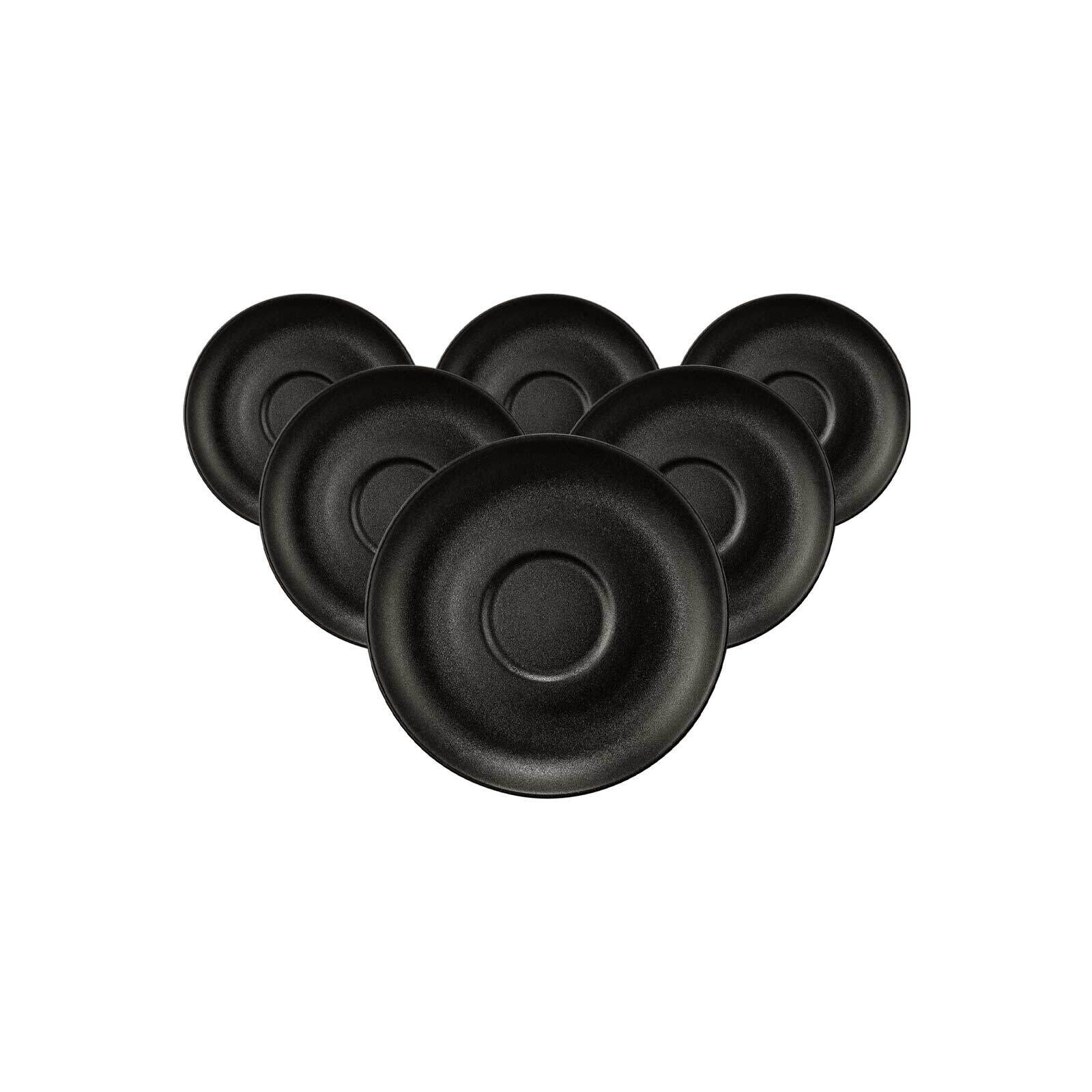 Seltmann Weiden Teeuntertassen Liberty Velvet Black ø 13 cm 6er Set