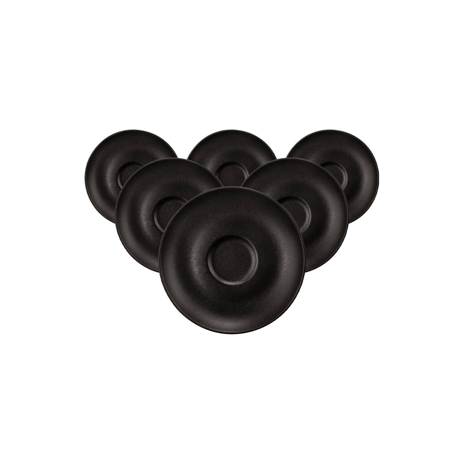 Seltmann Weiden Espressountertassen Liberty Velvet Black ø 11,9 cm 6er Set