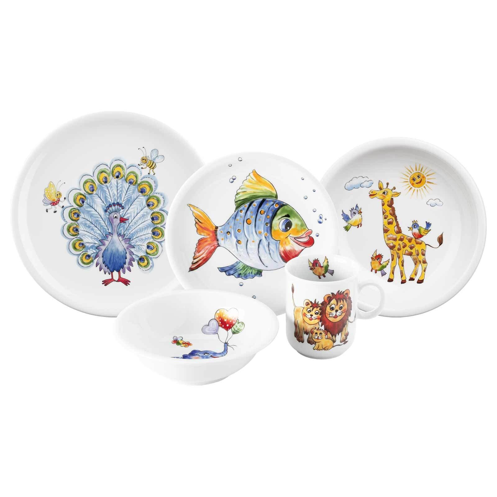 Seltmann Weiden Kindergeschirr Set Compact Bunte Tierwelt 5-tlg.