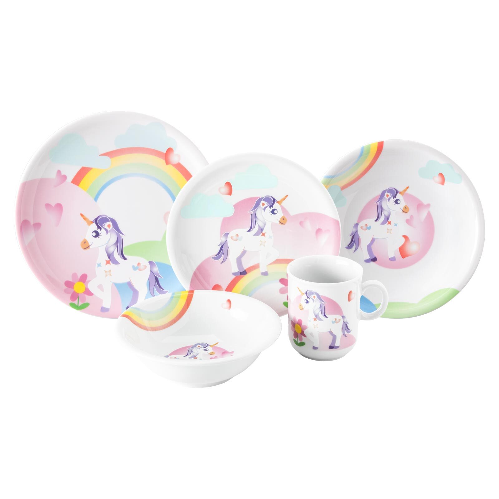 Seltmann Weiden Kindergeschirr Set Compact Mein kleines Einhorn 5er Set - Bild 1