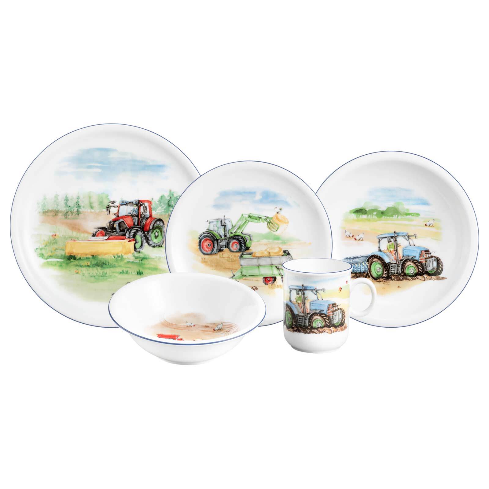 Seltmann Weiden Kindergeschirr Set Compact Mein Traktor 5er Set - Bild 1