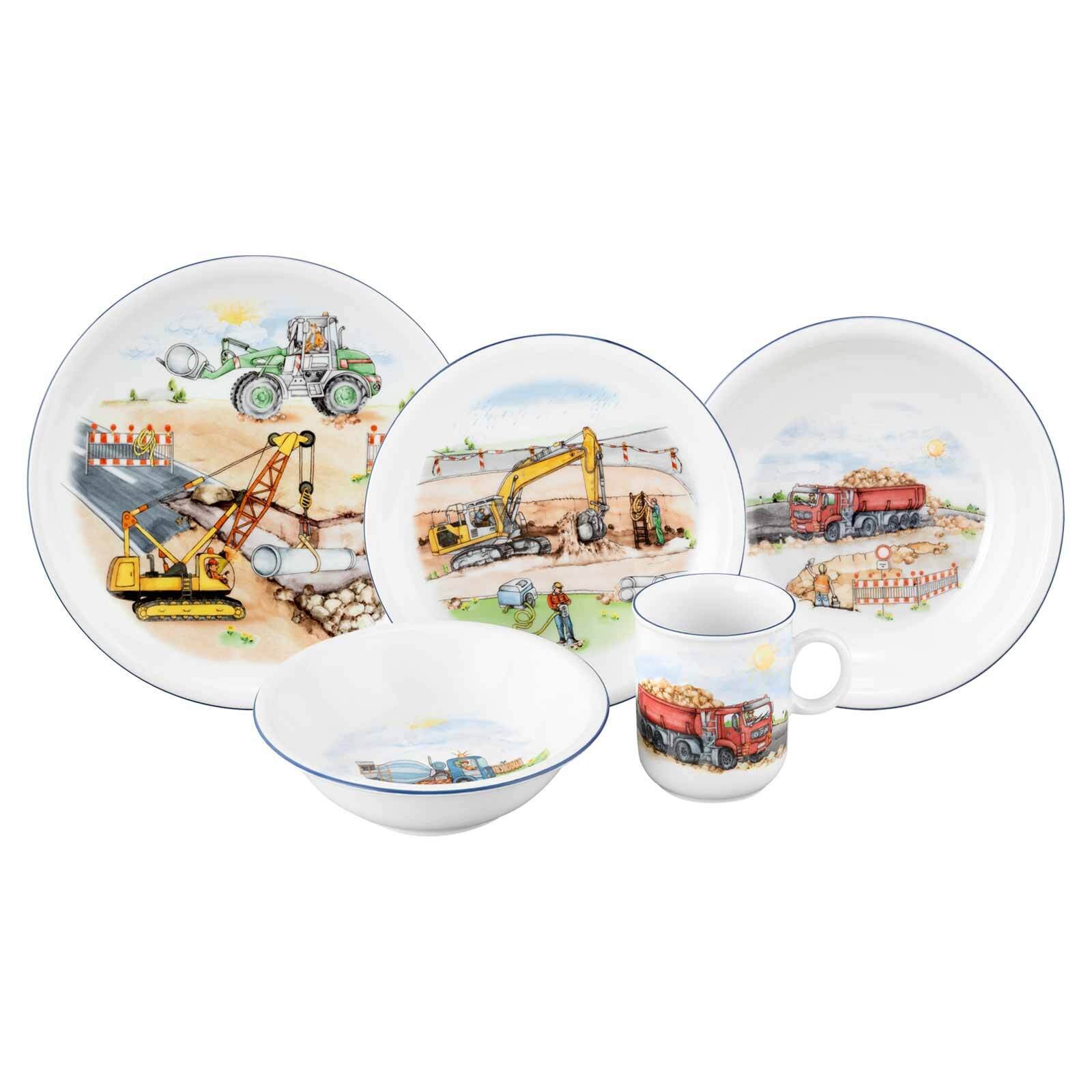 Kindergeschirr Set Compact Auf der Baustelle 5er Set