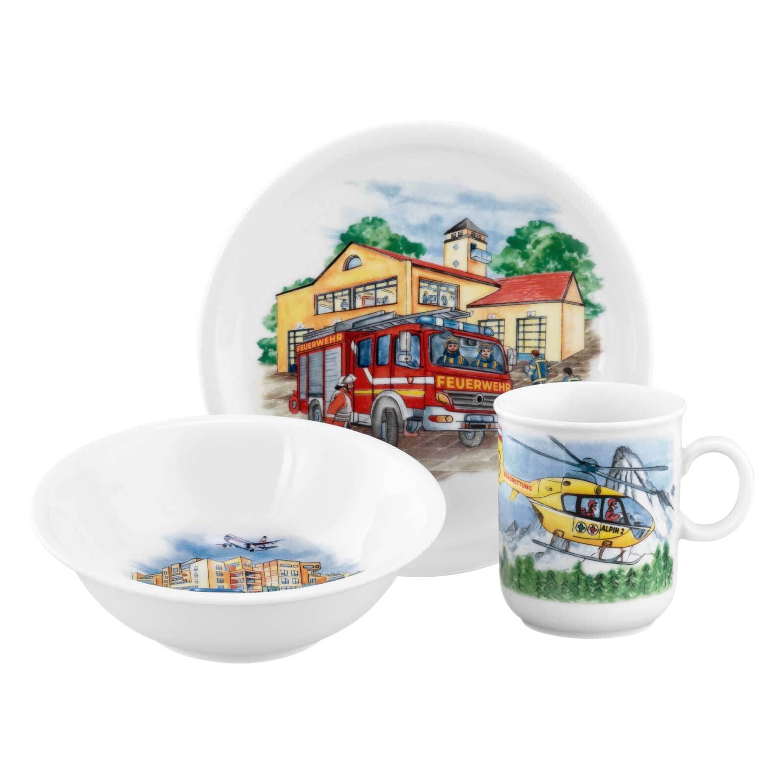 Seltmann Weiden Kindergeschirr Set Compact Blaulicht 3er Set - Bild 1