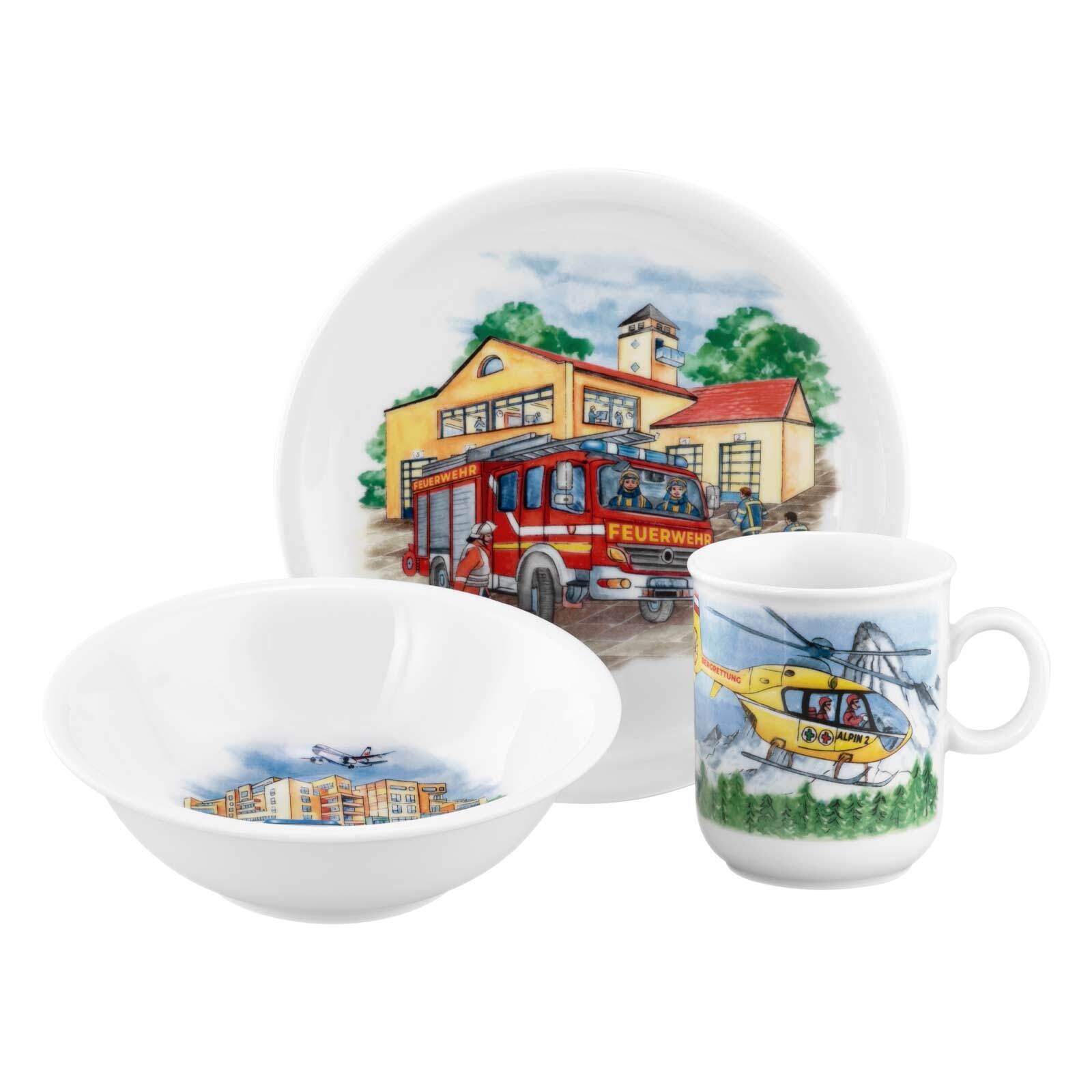 Seltmann Weiden Kindergeschirr Set Compact Blaulicht 3er Set