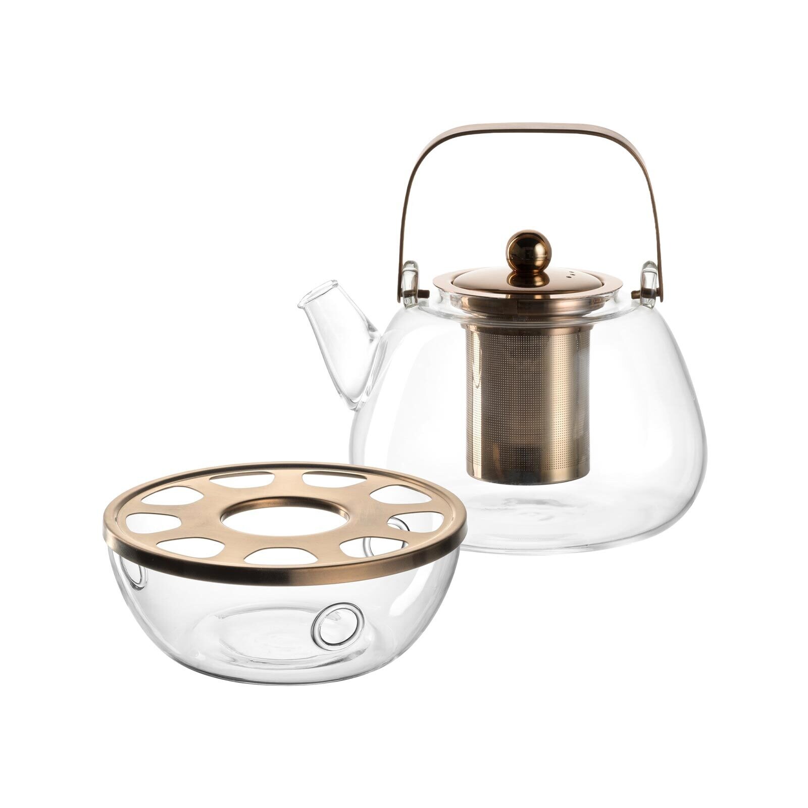 Leonardo Teekanne mit Metallhenkel + Stövchen Tè Per Te 1,2 Liter | 04262487295997