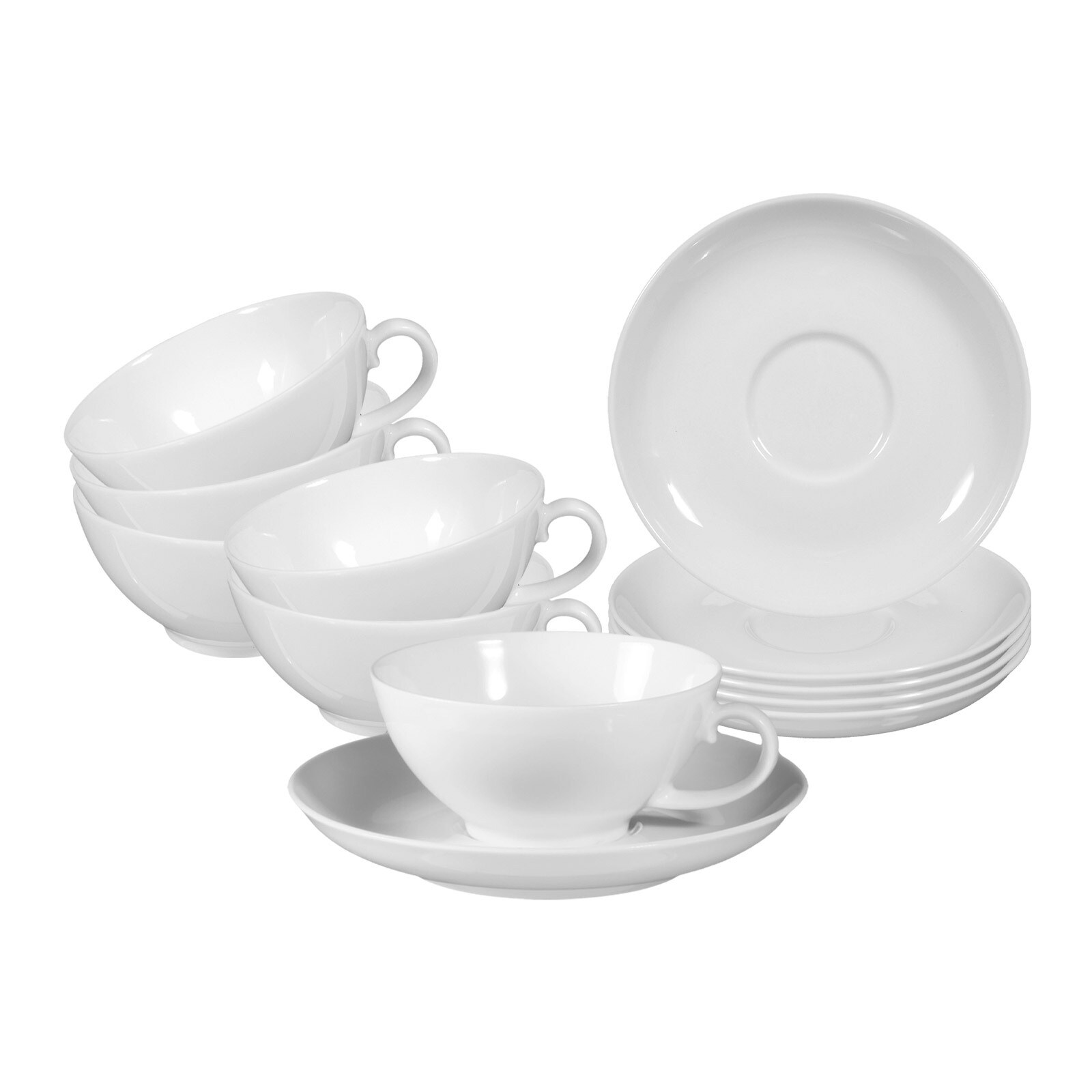 Seltmann Weiden Teetassen mit Untertassen Rondo/Liane 0,14l 6er Set