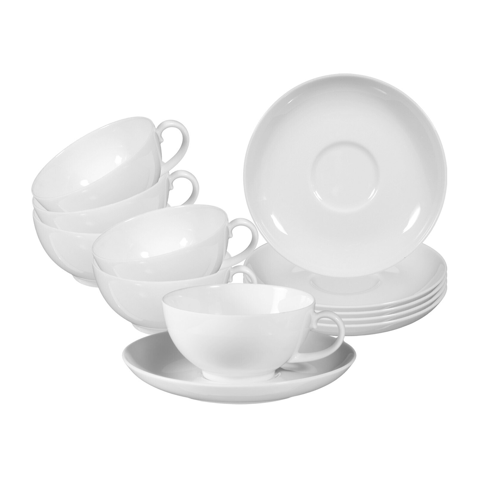 Seltmann Weiden Teetassen mit Untertassen Rondo/Liane 0,2l 6er Set