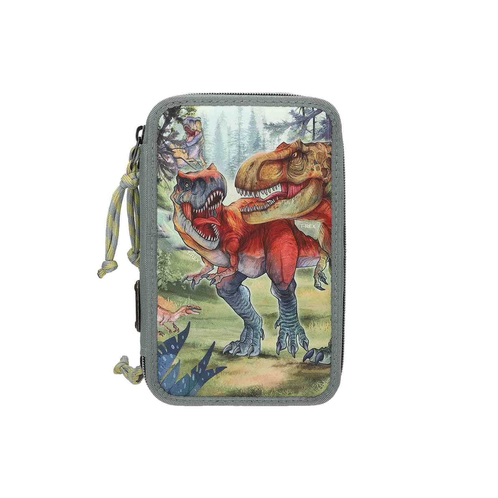 Depesche 3-Fach Federtasche BITE inkl. Stifte Dino World 20 x 13 x 7,5 cm