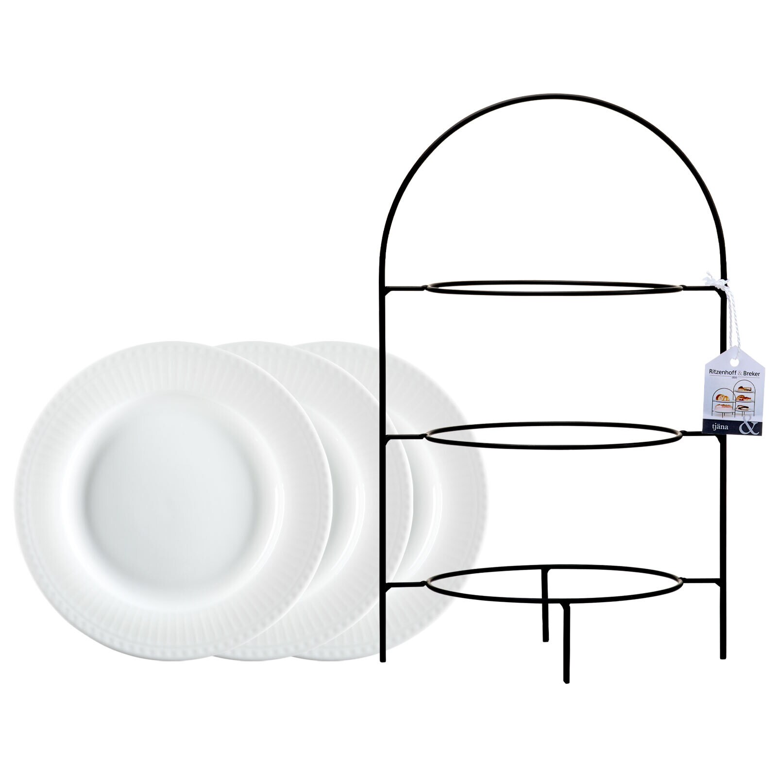 Ritzenhoff & Breker Etagère mit Teller Tjäna 3-stufig
