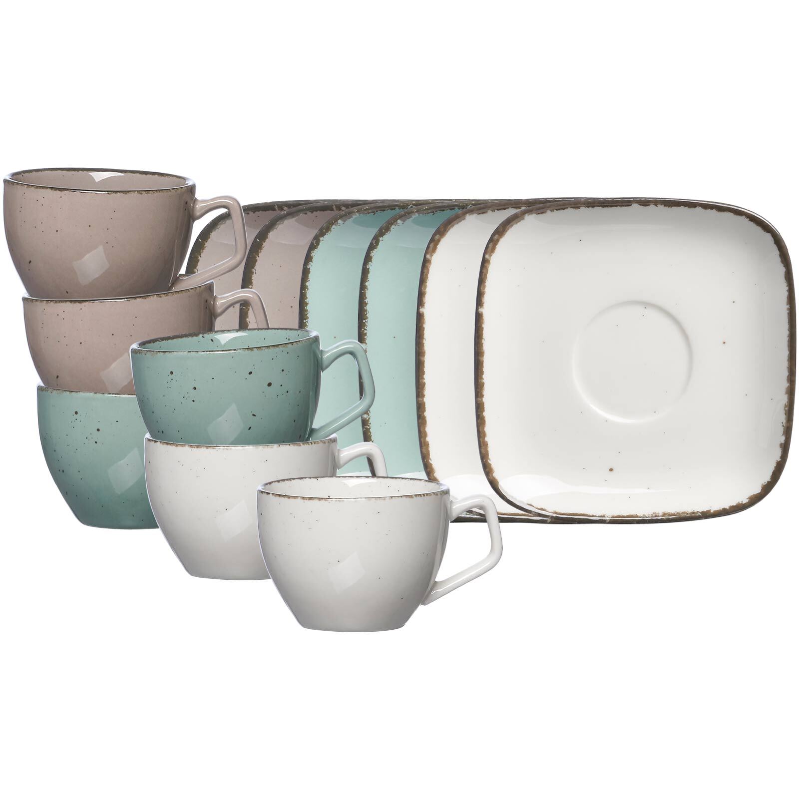 Ritzenhoff & Breker Espressotassen mit Untertassen Casa 80 ml 6er Set - Bild 1