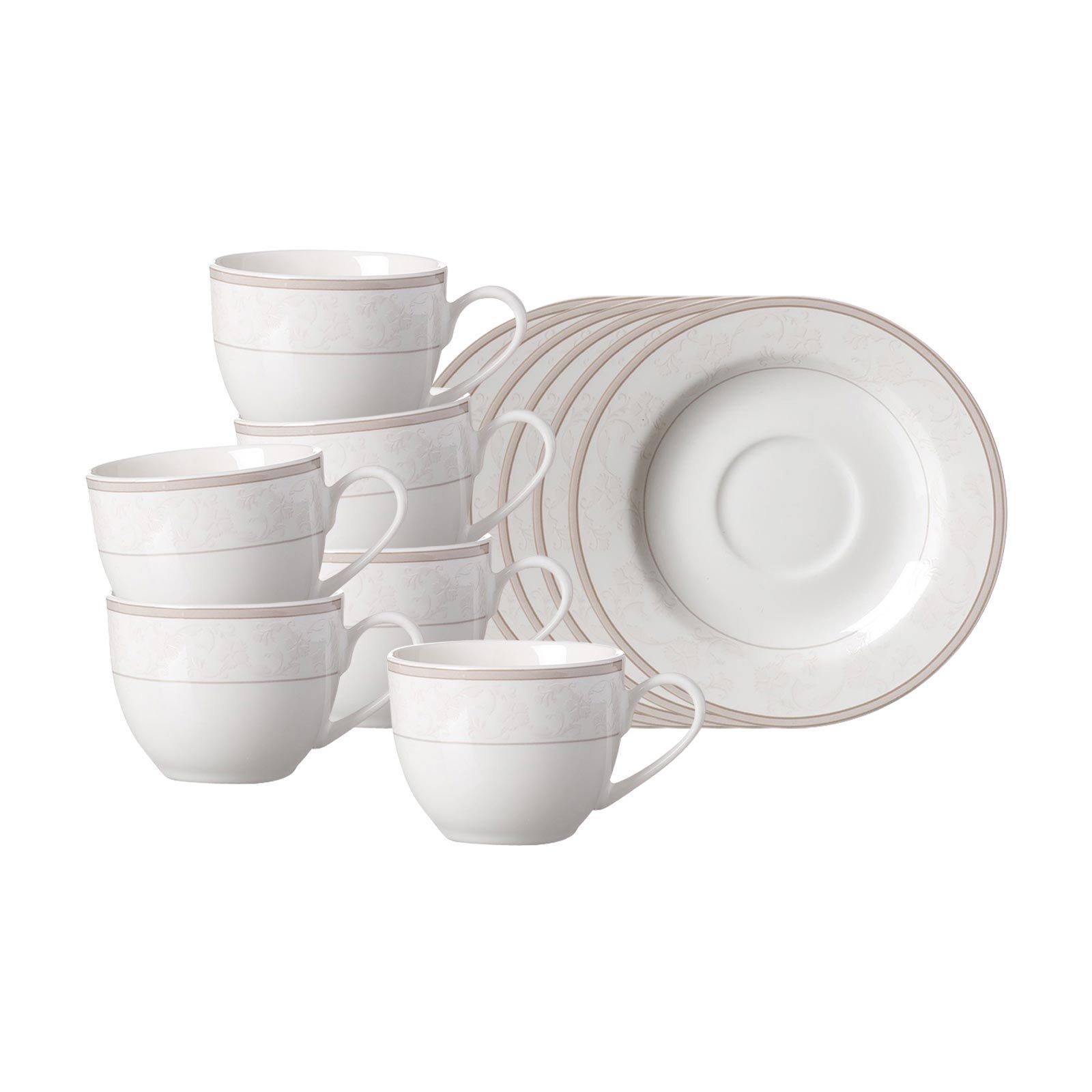 Ritzenhoff & Breker Espressotassen mit Untertassen Isabella 90 ml 6er Set - Bild 1