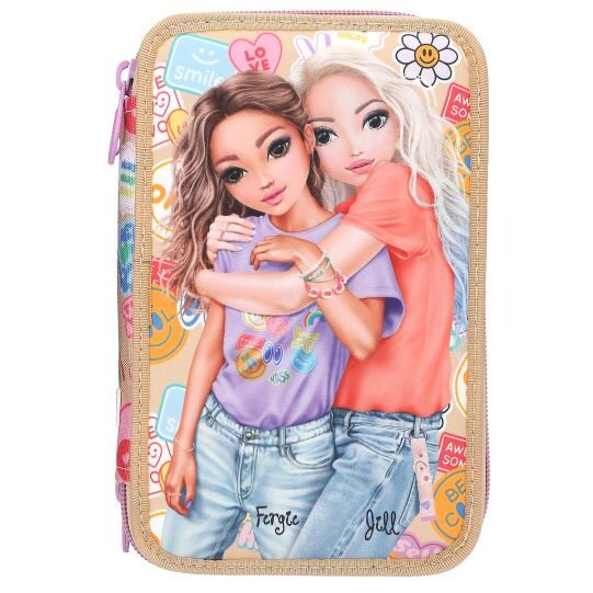 Depesche 3-Fach Federtasche GIRL POWER inkl. Stifte TOPModel 7,5 x 13 x 20 cm