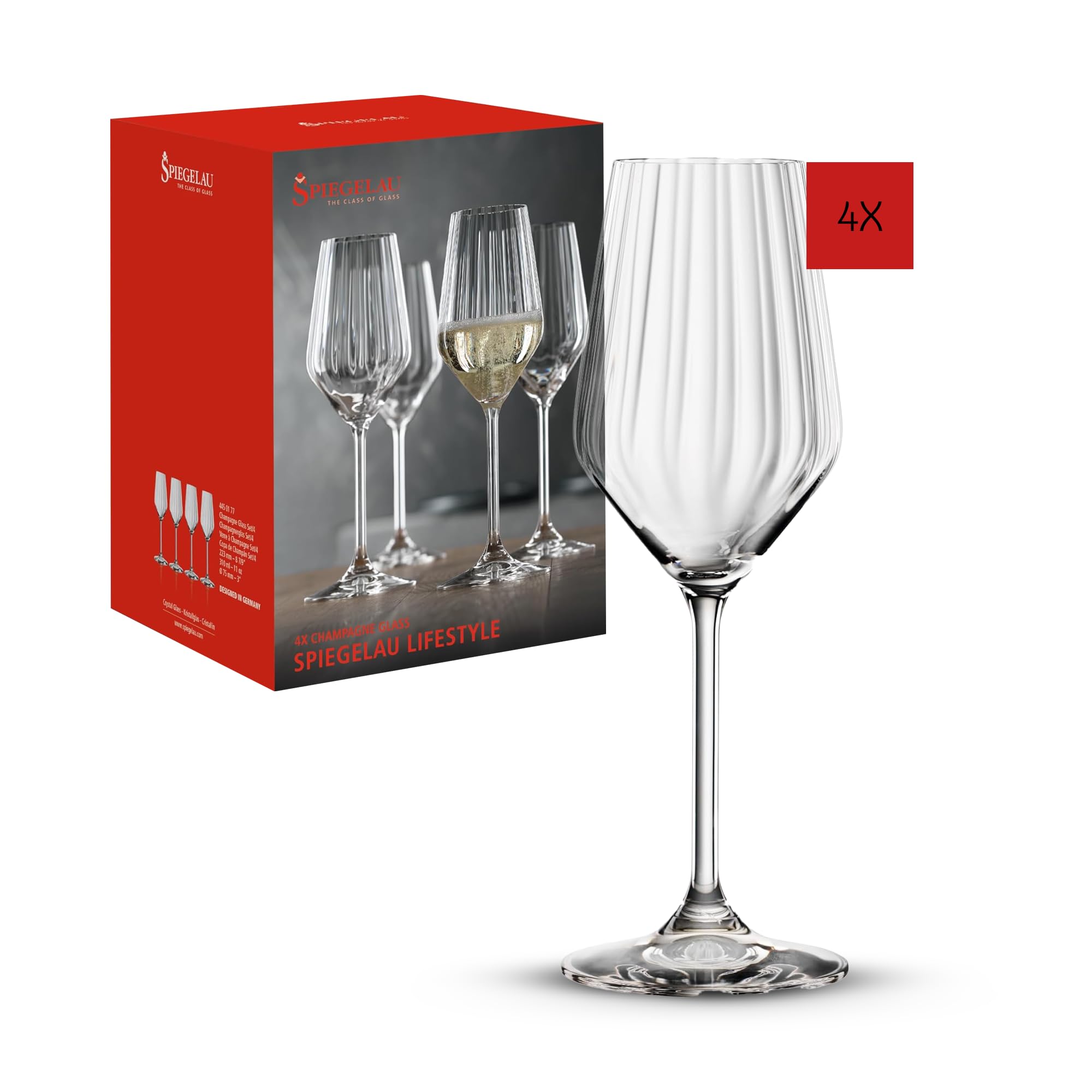 Spiegelau Champagnergl&auml;ser Lifestyle 310 ml 4er Set - Bild 1