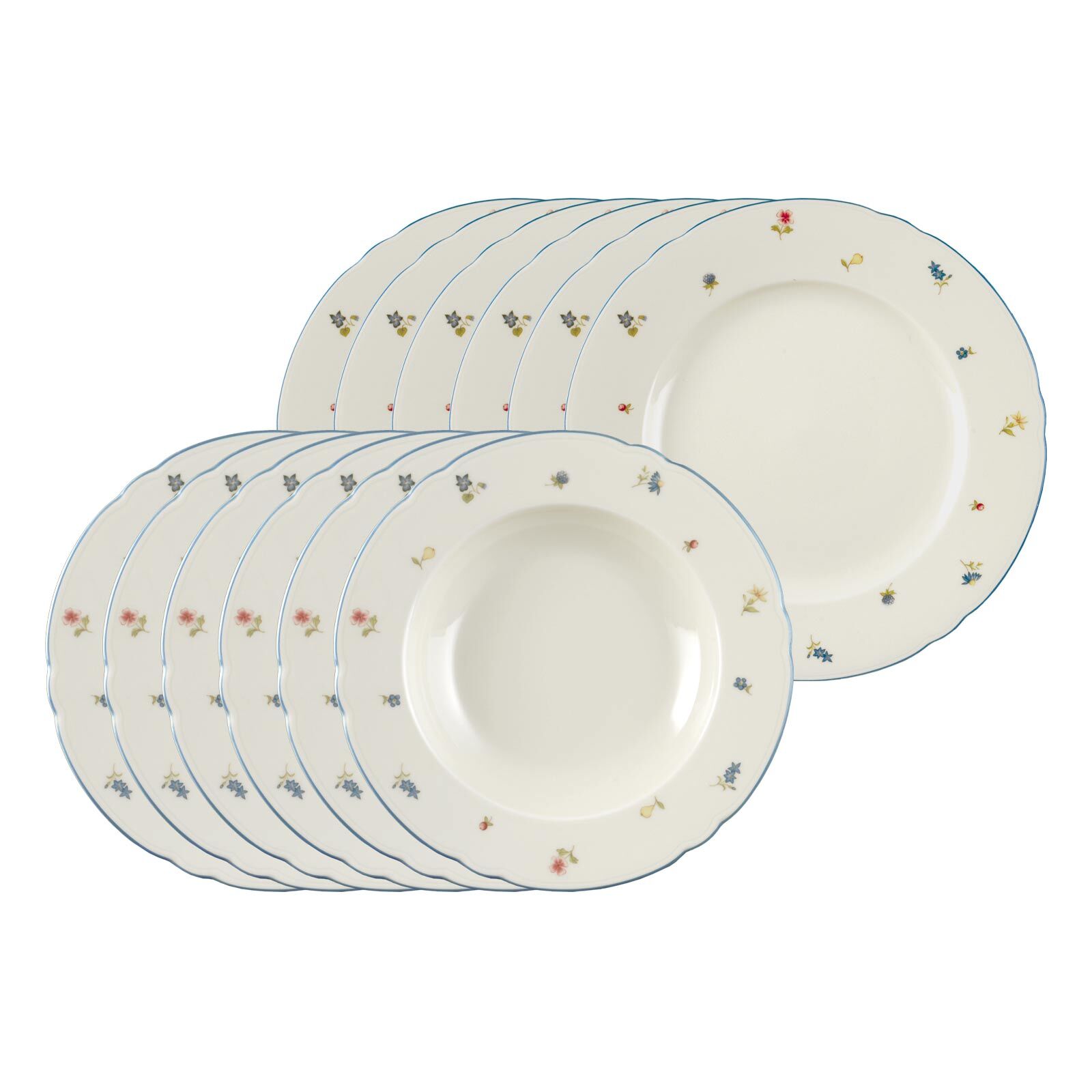 Seltmann Weiden Tafelservice Marieluise Streublume 12er Set - Bild 1