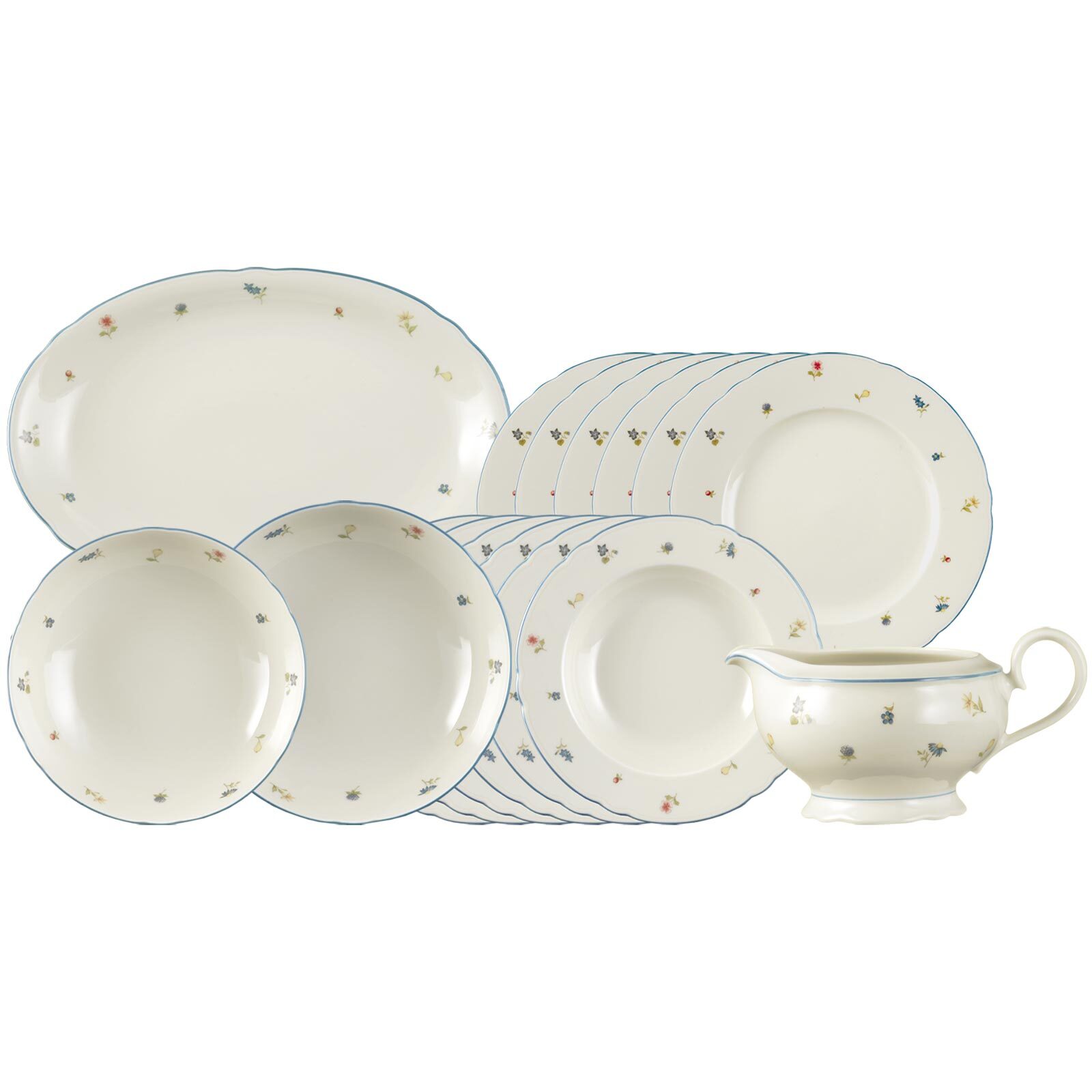 Seltmann Weiden Tafelservice Marieluise Streublumen 16er Set - Bild 1